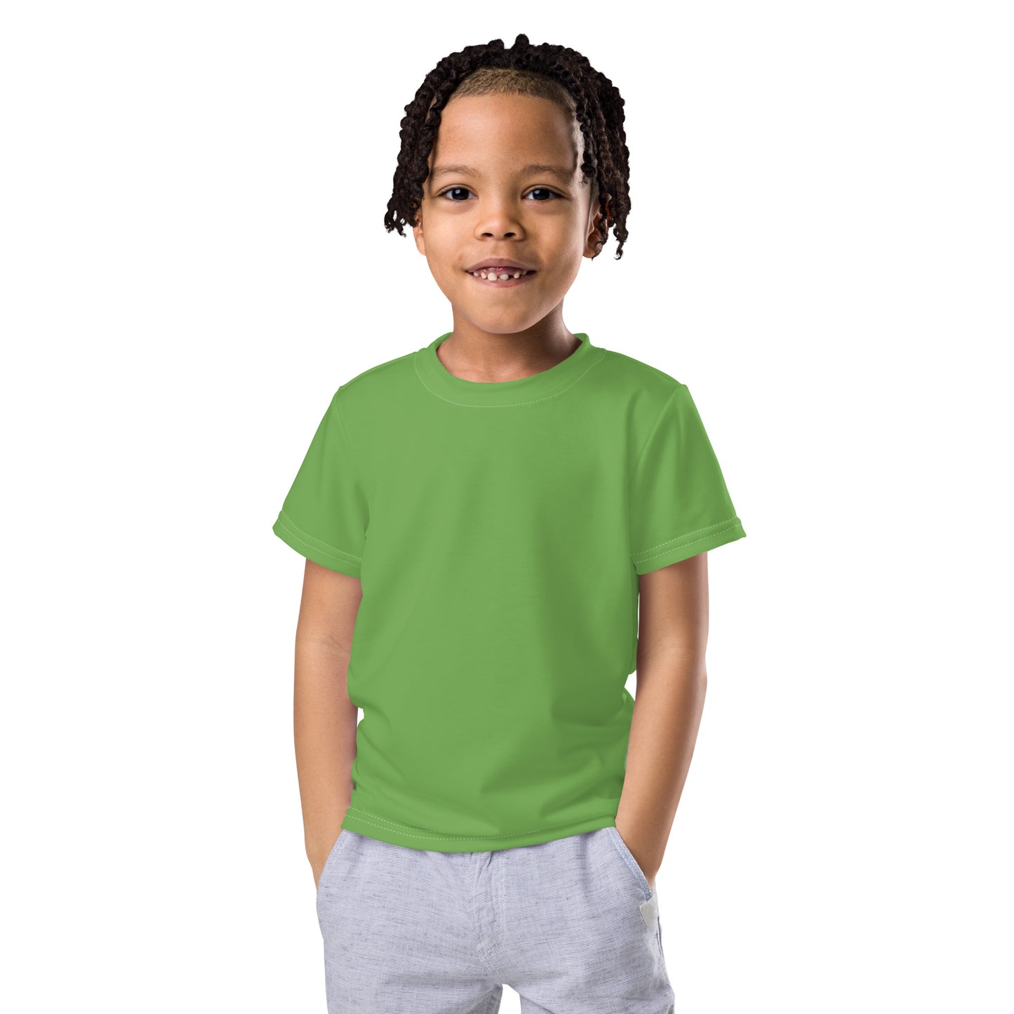 Kids crew neck t-shirt - Fern Green