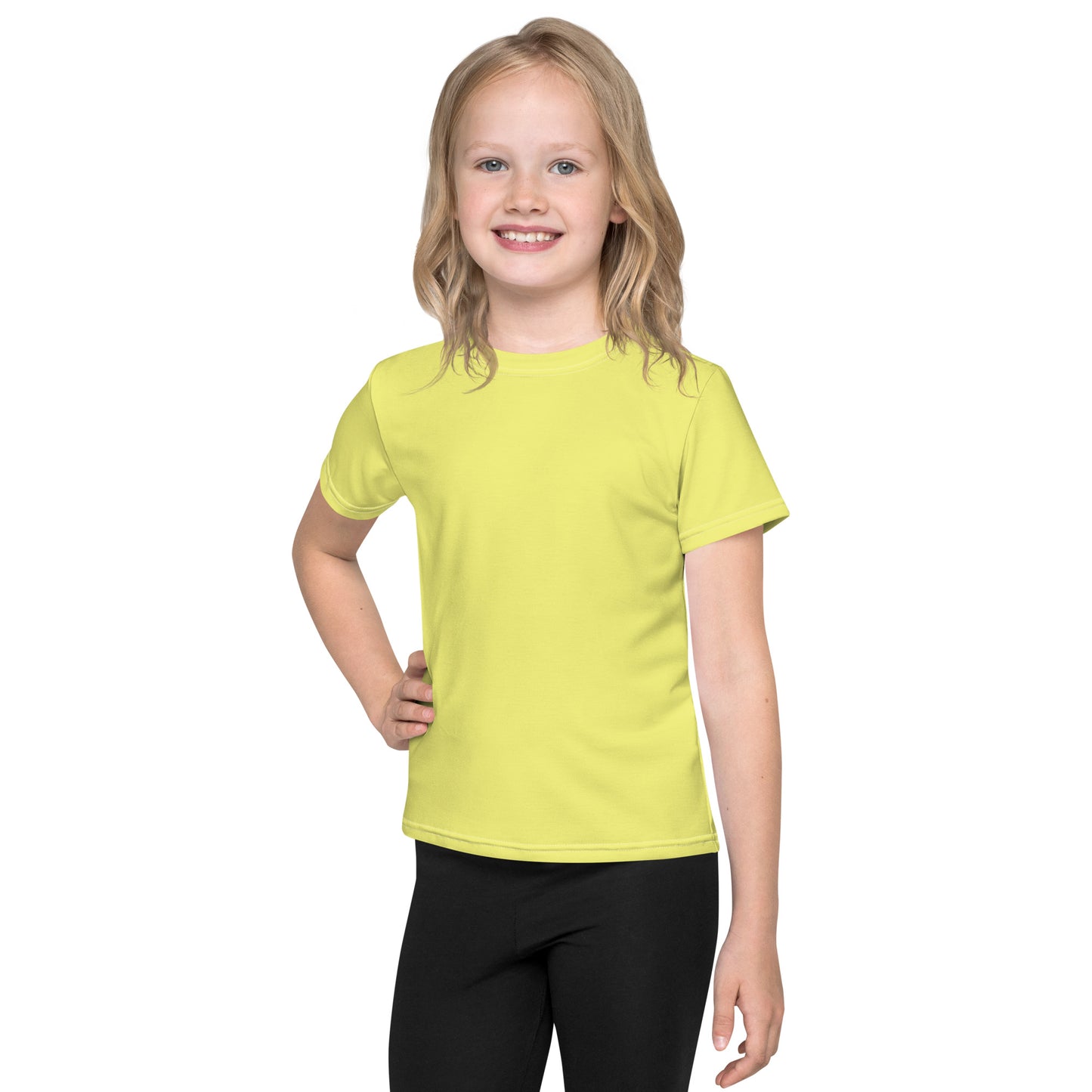 Kids crew neck t-shirt - Pastel Yellow
