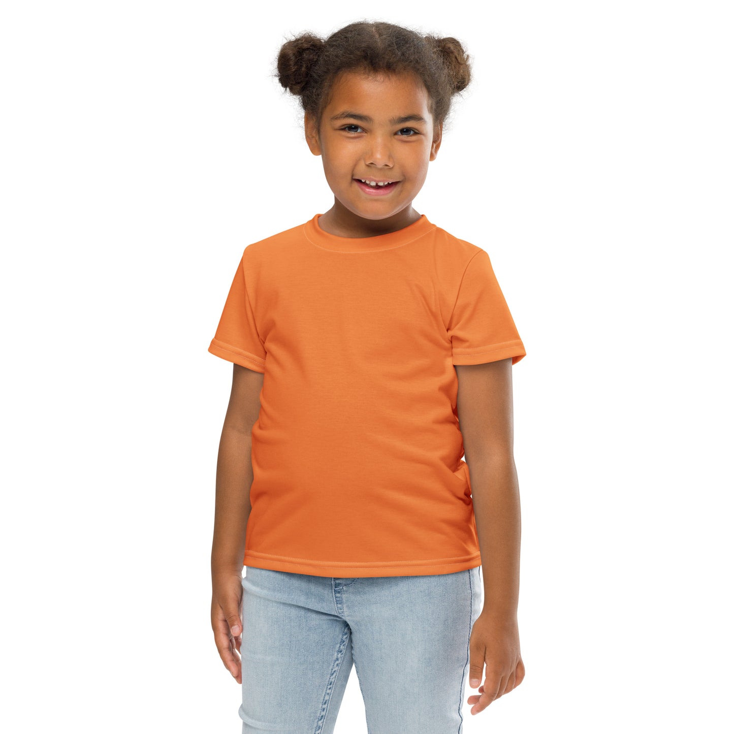 Kids crew neck t-shirt - Coral Orange