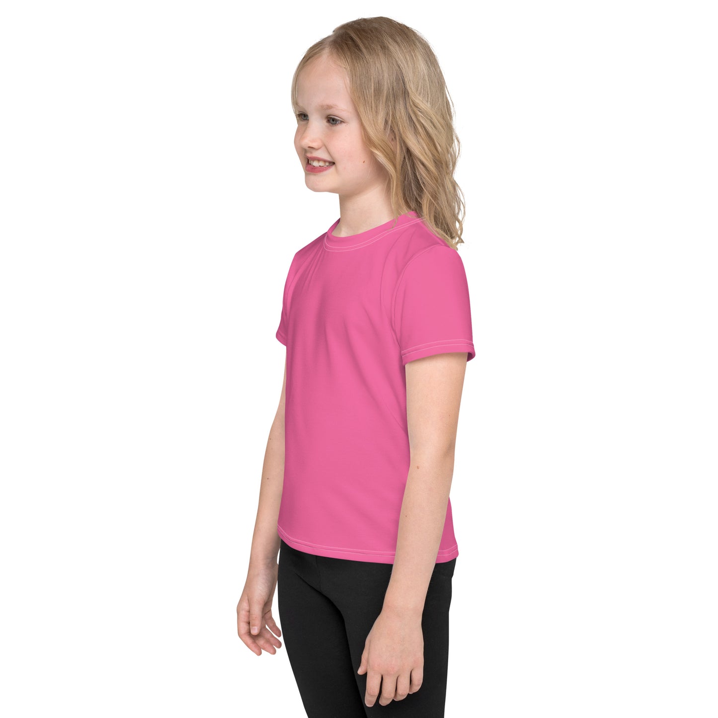 Kids crew neck t-shirt - Brilliant Rose