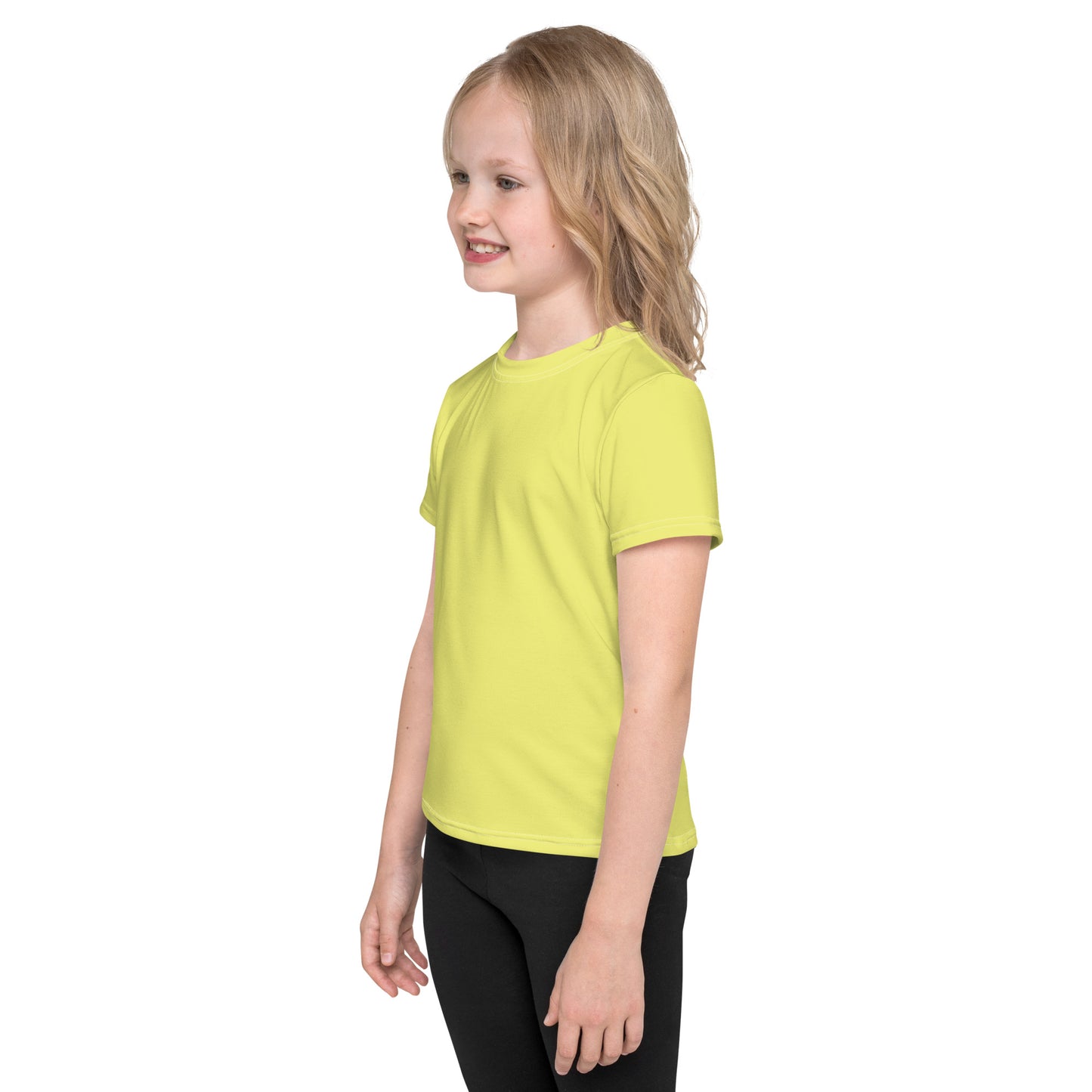 Kids crew neck t-shirt - Pastel Yellow