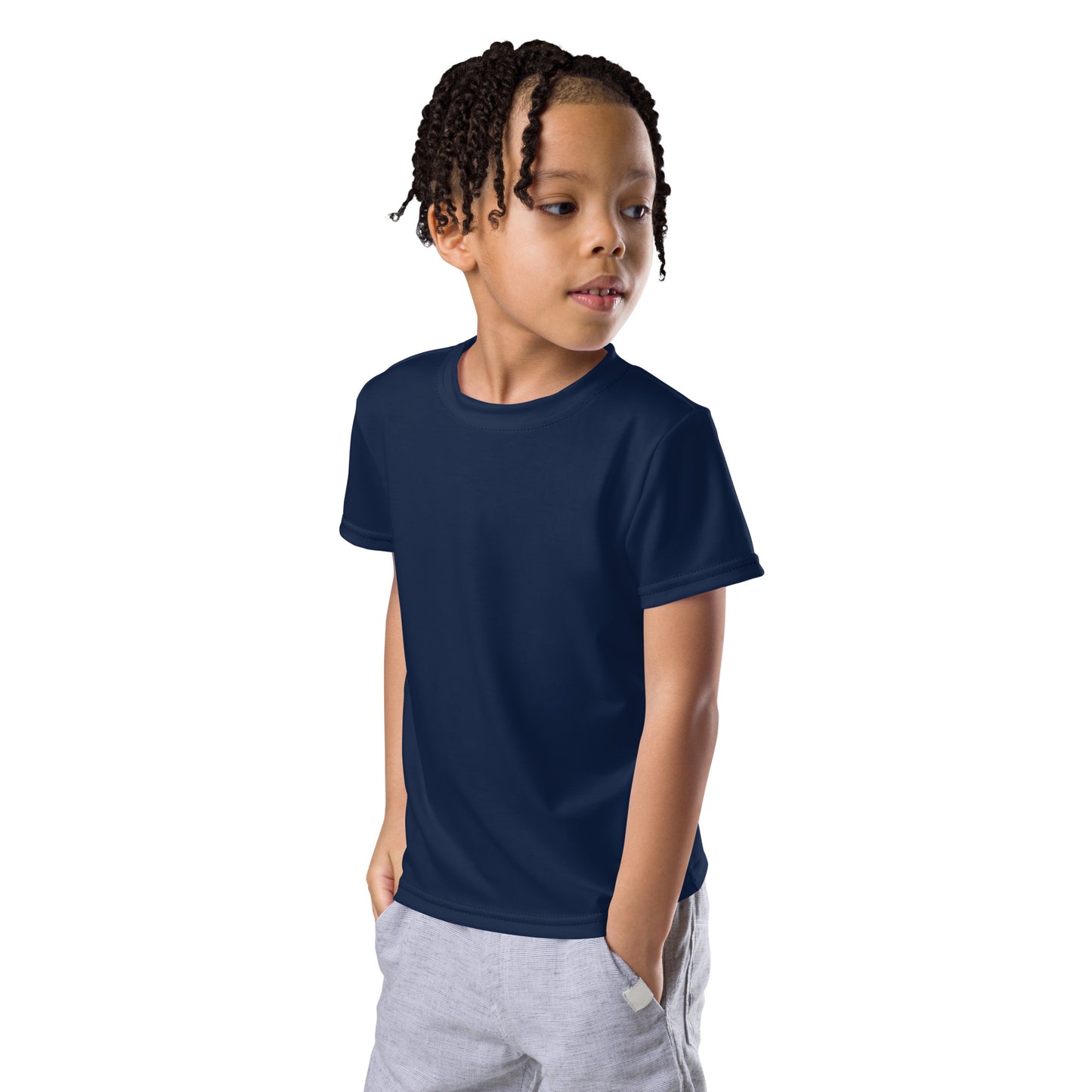 Kids crew neck t-shirt - Navy Blue