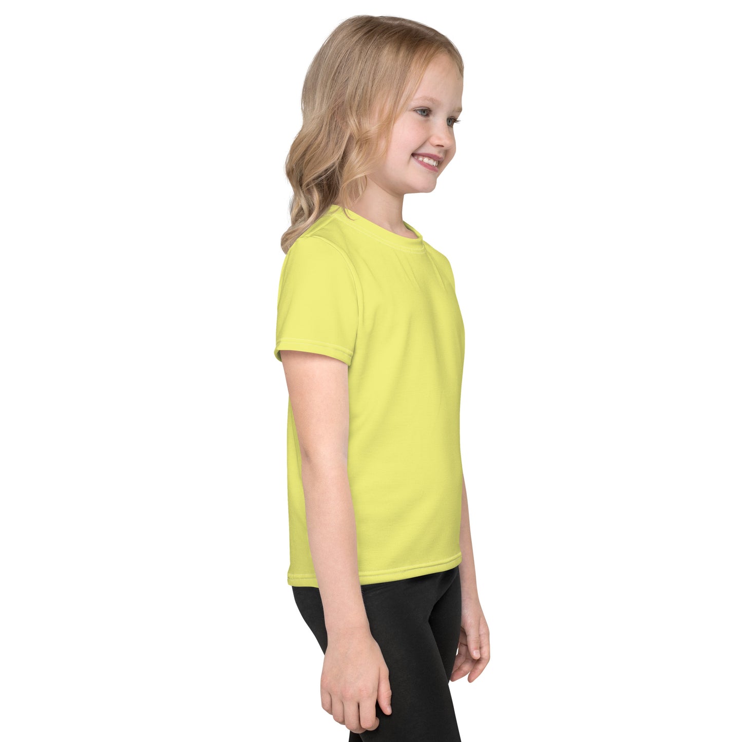 Kids crew neck t-shirt - Pastel Yellow