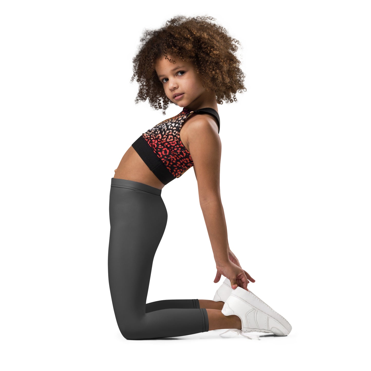 Kid's Leggings - Charcoal Black