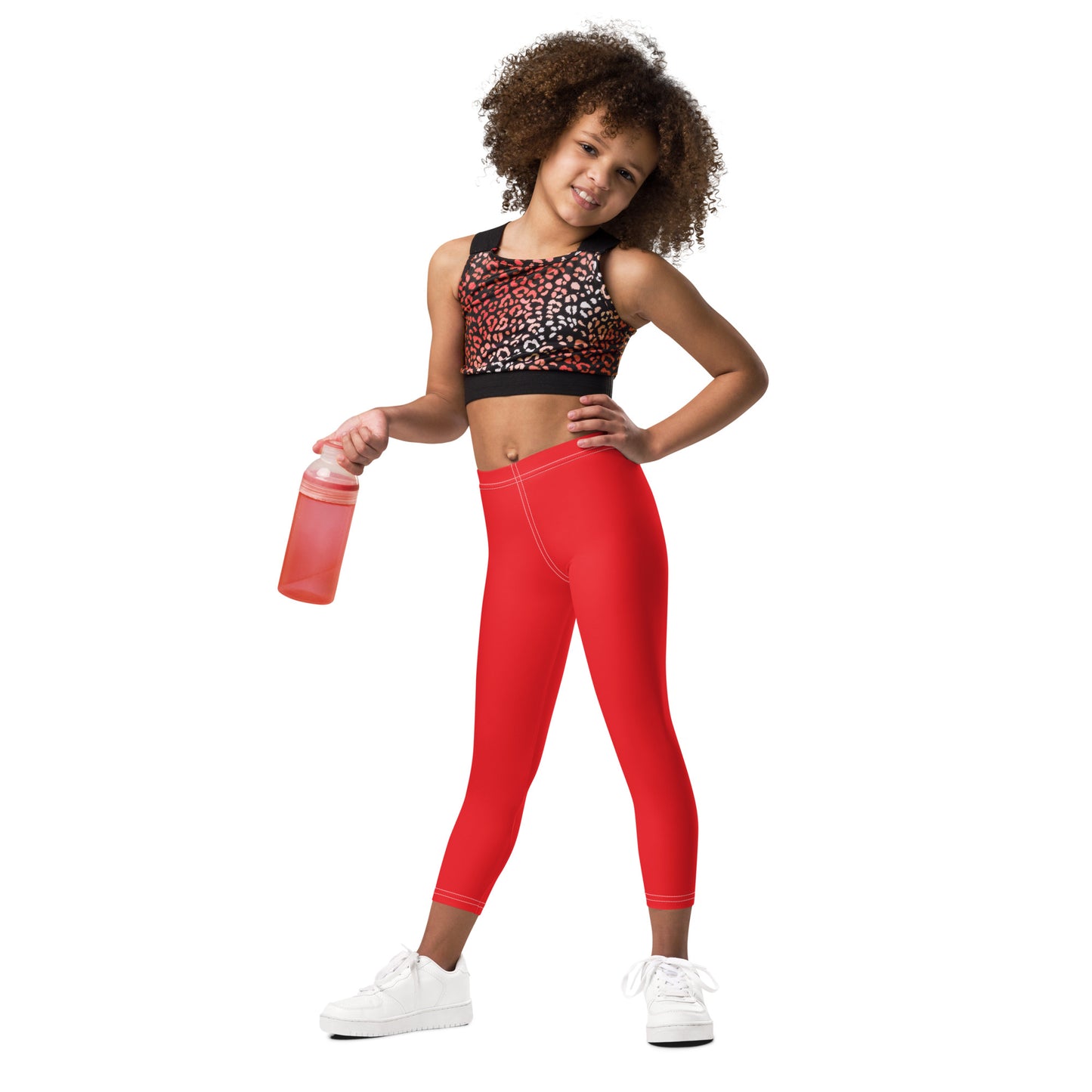 Kid's Leggings - Cherry Pop Red