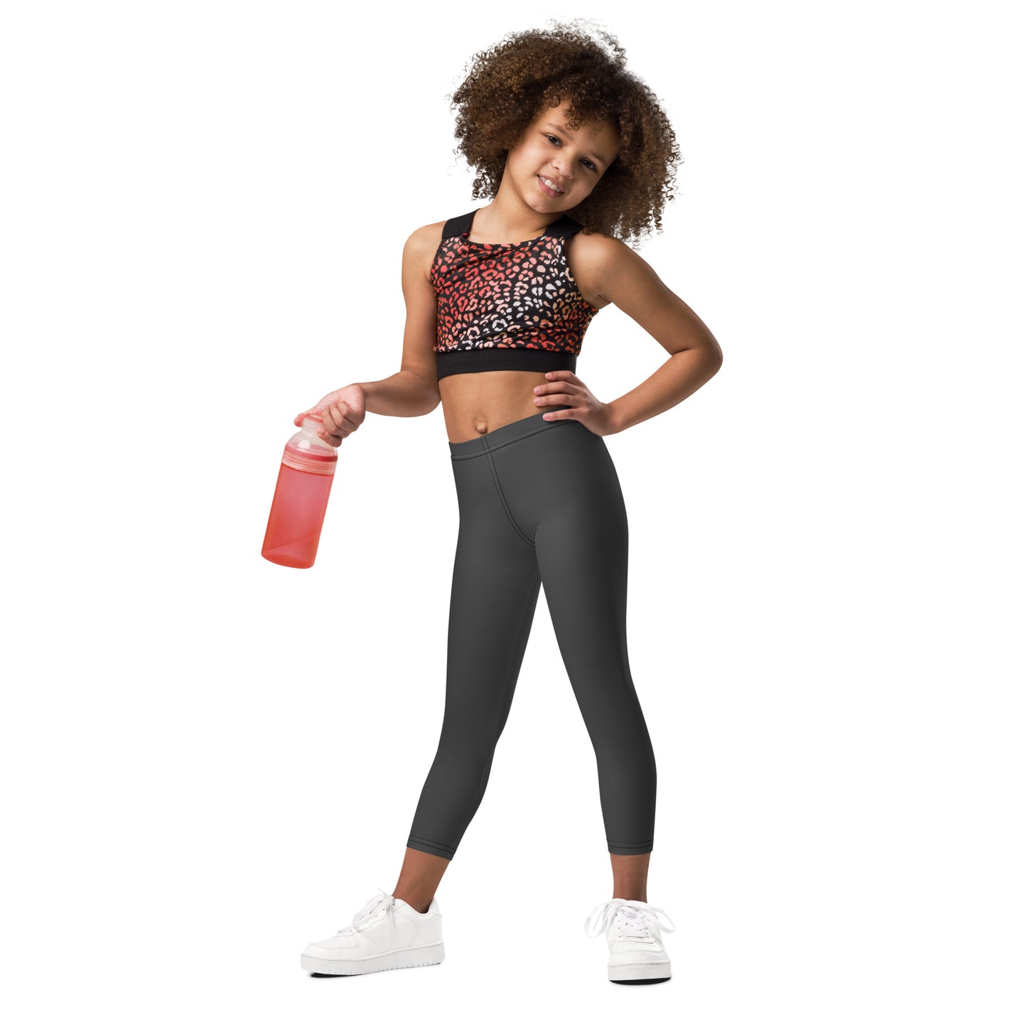 Kid's Leggings - Charcoal Black