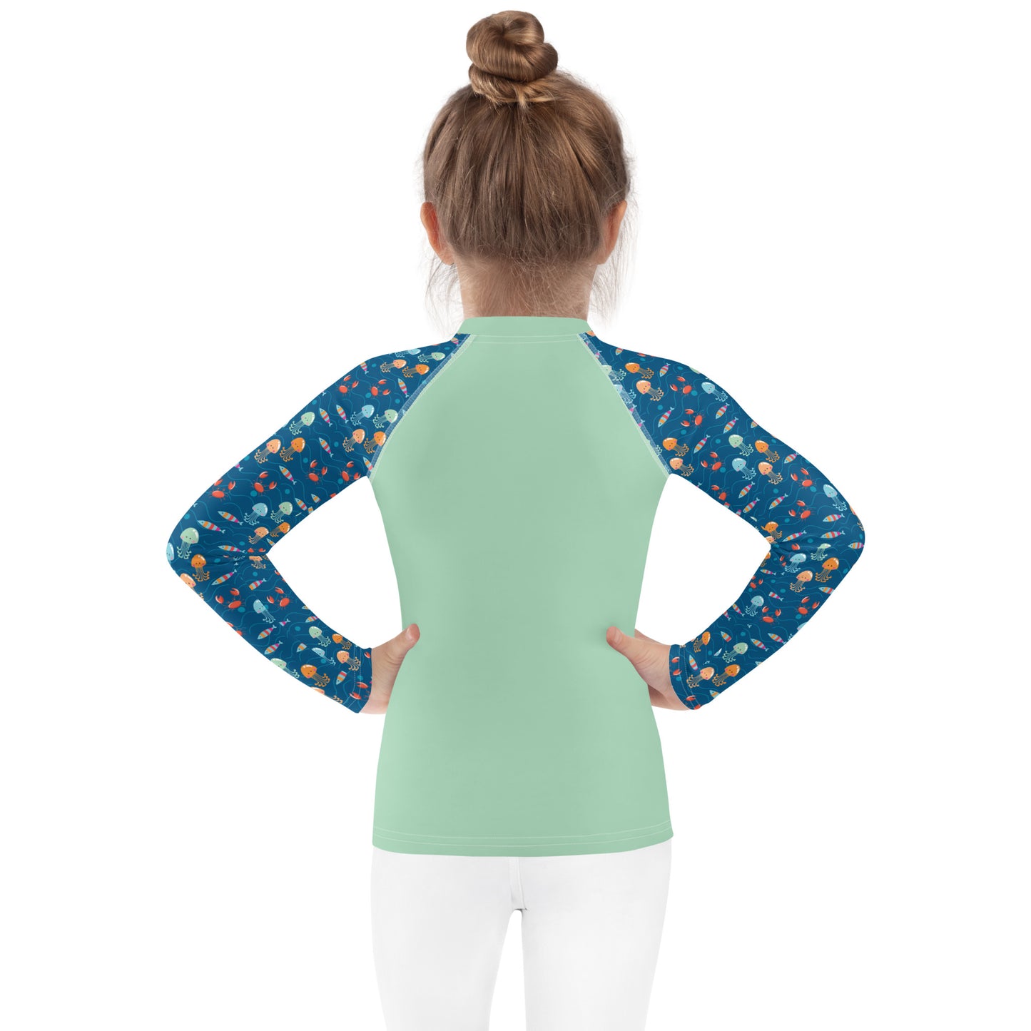 Kids Rash Guard - Ocean Explorer, Green