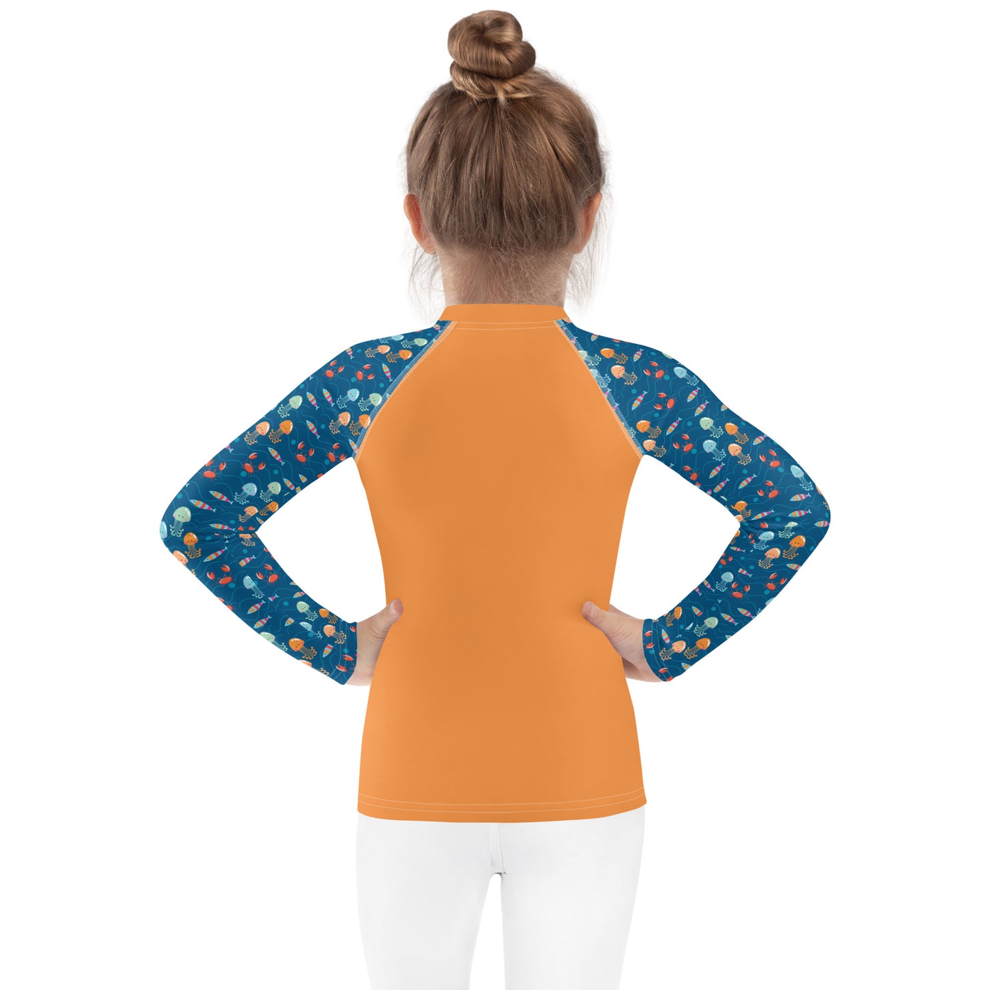 Kids Rash Guard - Ocean Explorer, Orange