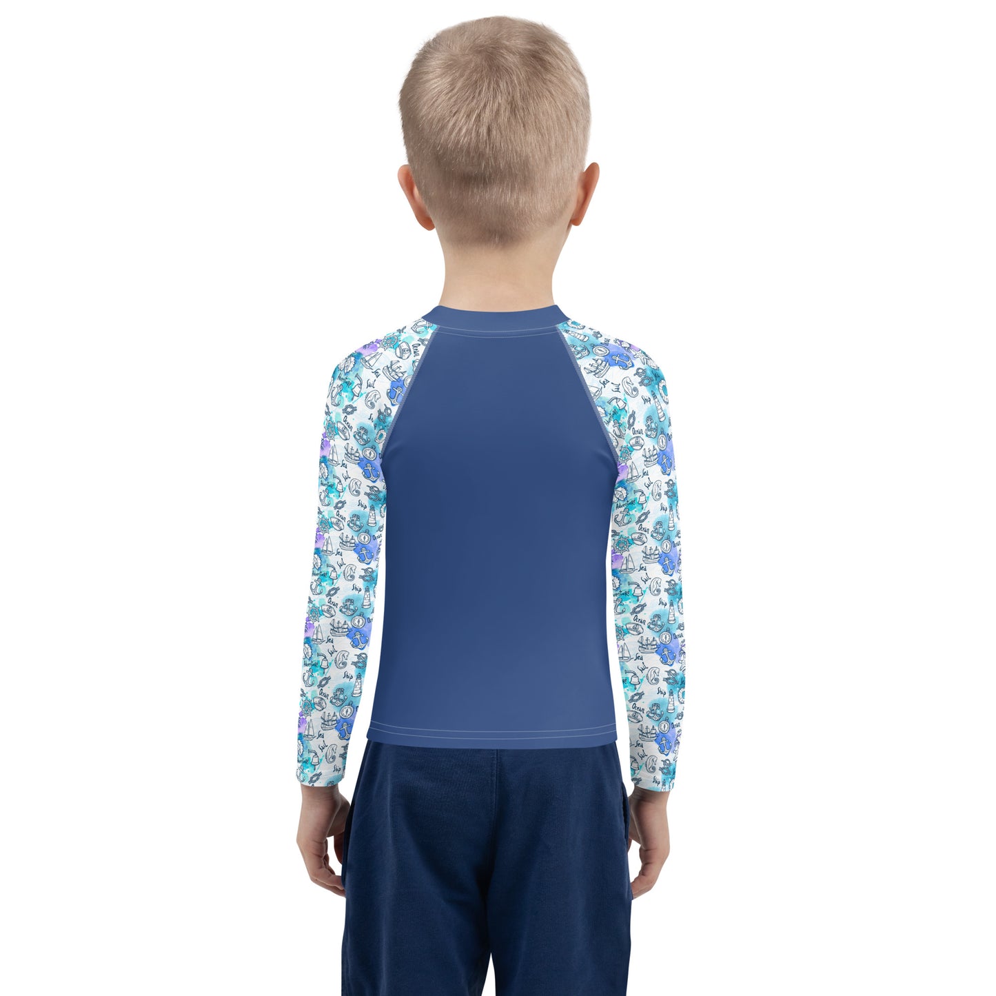 キッズ ラッシュガード - スプラッシュ スクワッド、ブルー