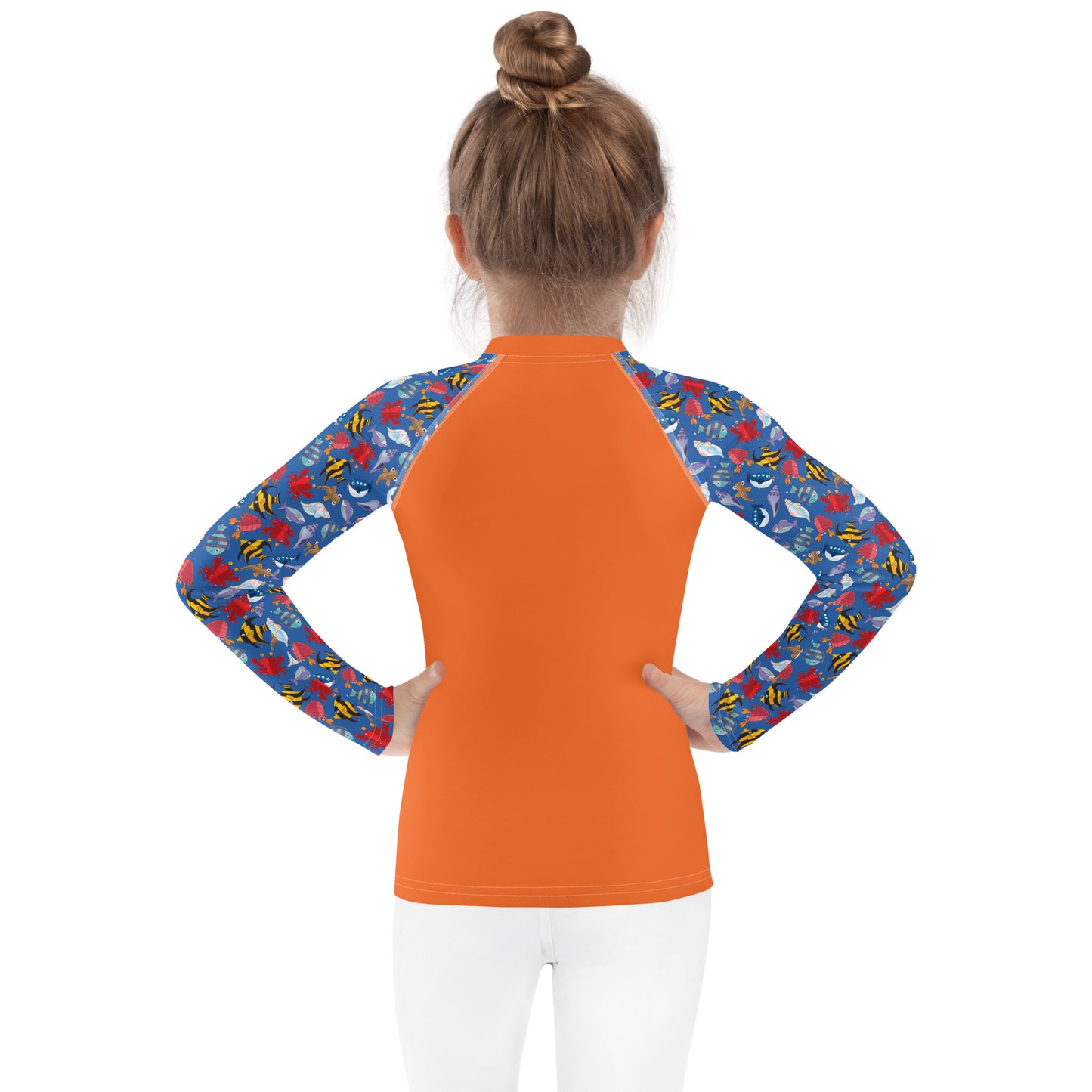 Kids Rash Guard - Wave Warrior, Orange