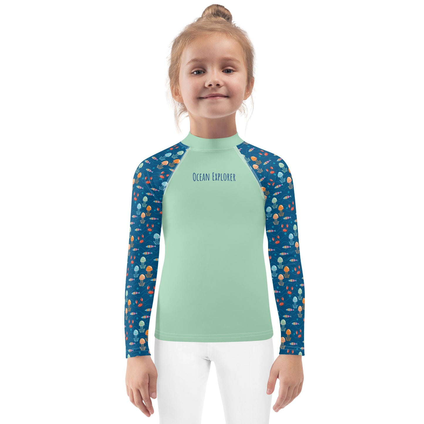 Kids Rash Guard - Ocean Explorer, Green