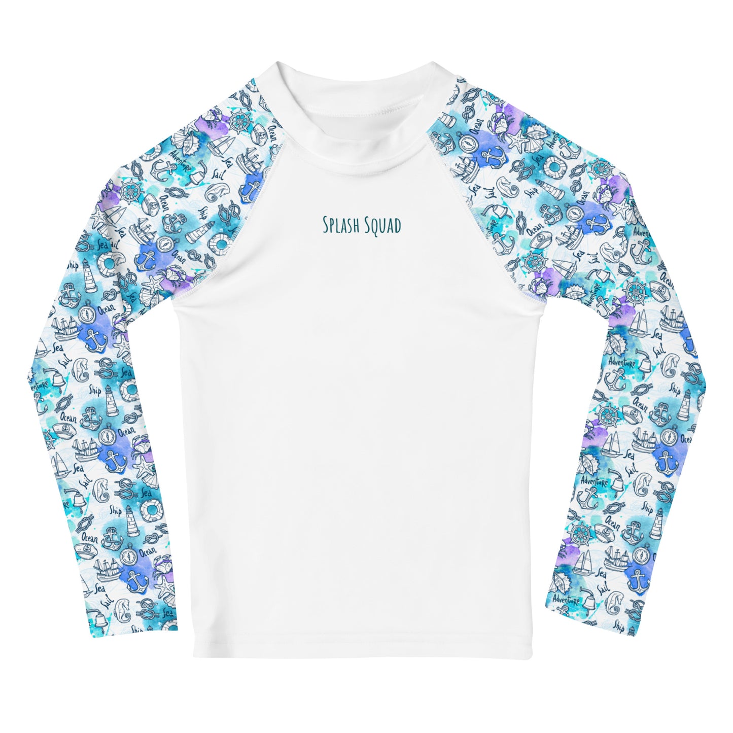 Kids Rash Guard - Splash Squad, White