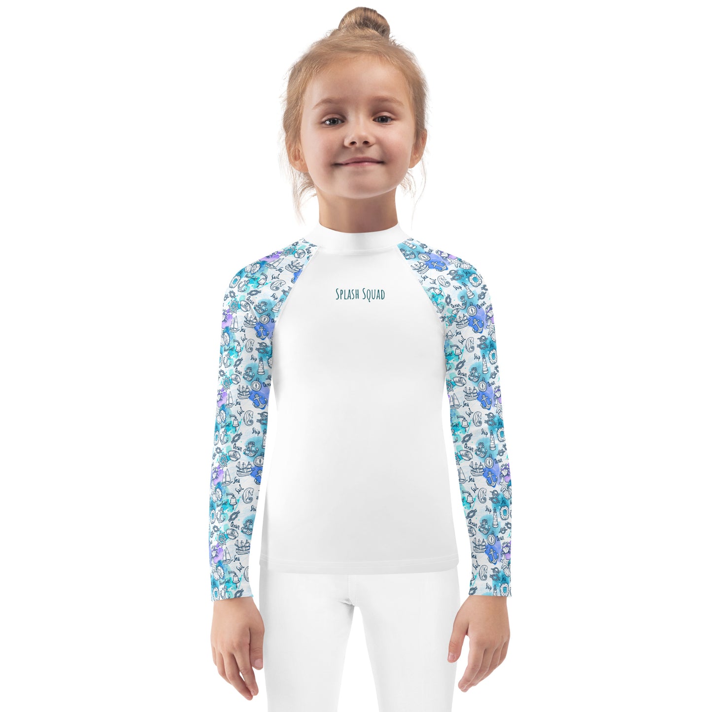 Kids Rash Guard - Splash Squad, White