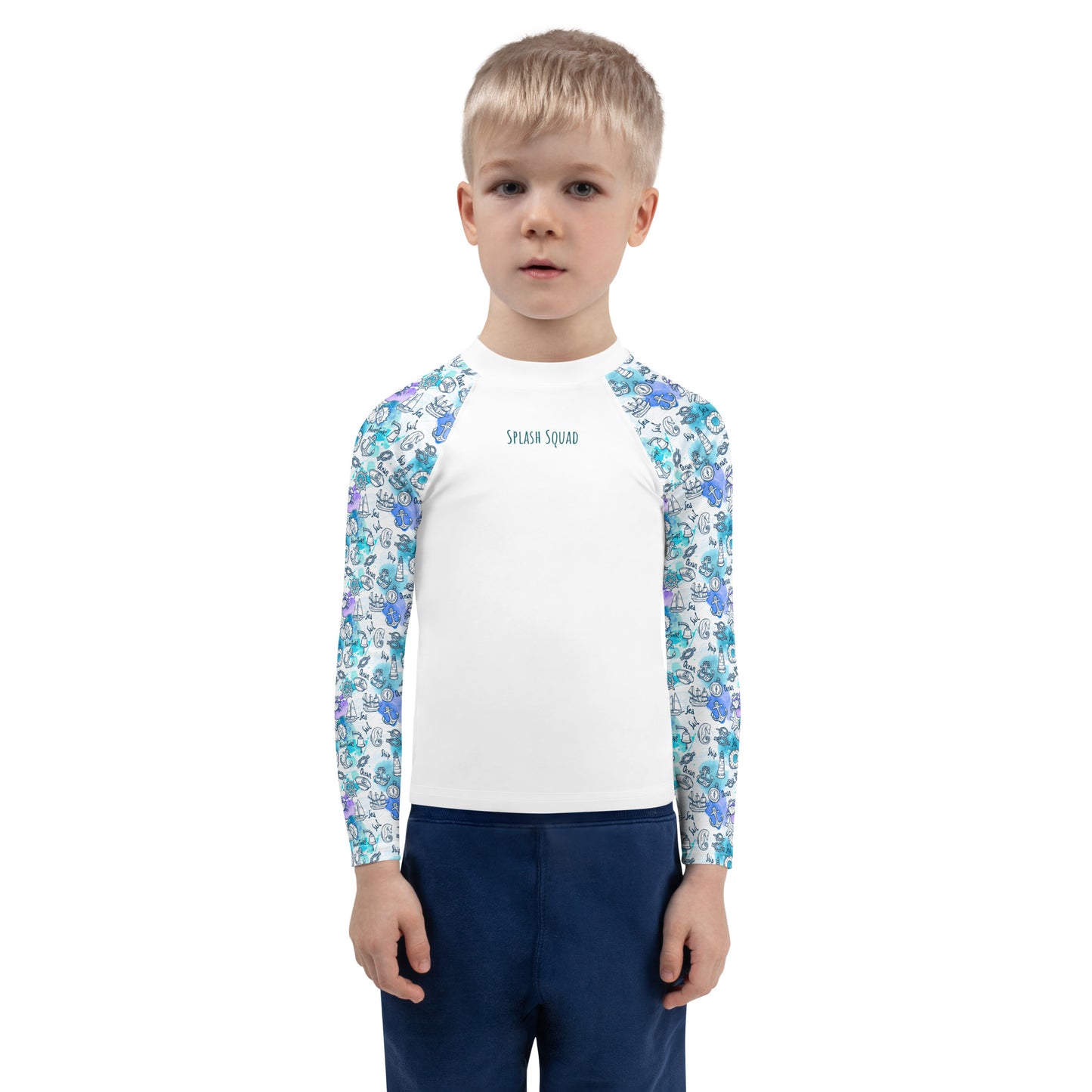 Kids Rash Guard - Splash Squad, White
