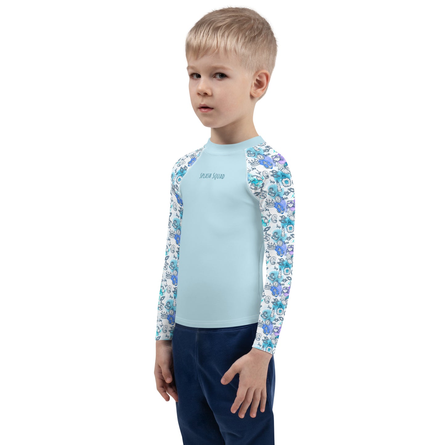Kids Rash Guard - Splash Squad, Aqua