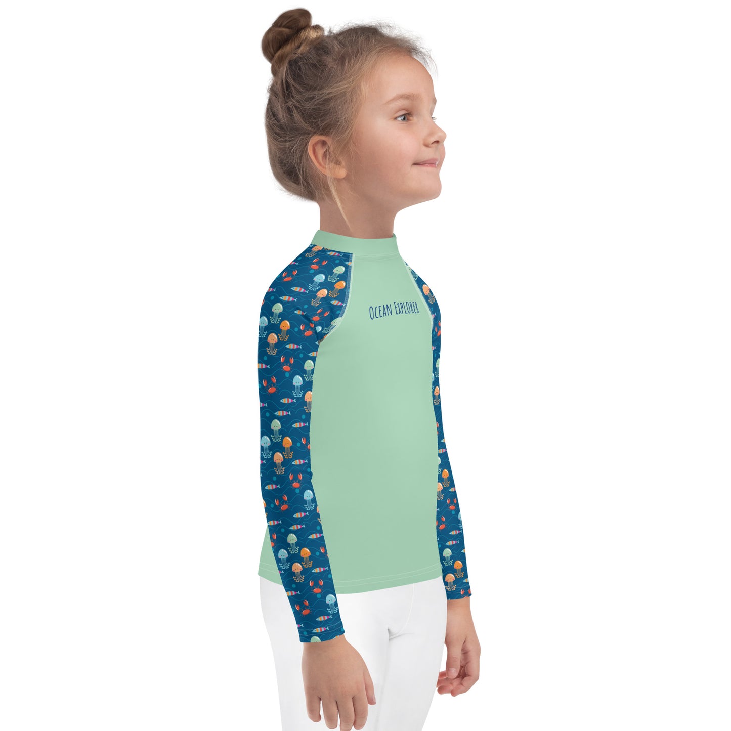 Kids Rash Guard - Ocean Explorer, Green