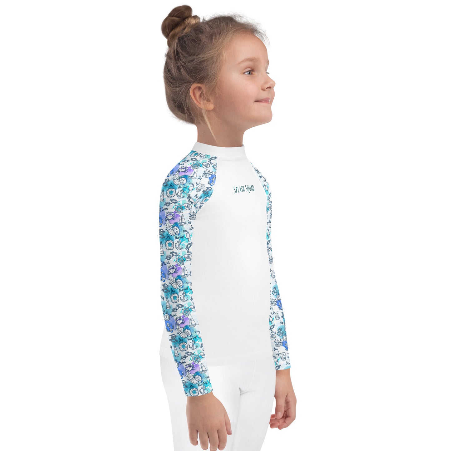 Kids Rash Guard - Splash Squad, White