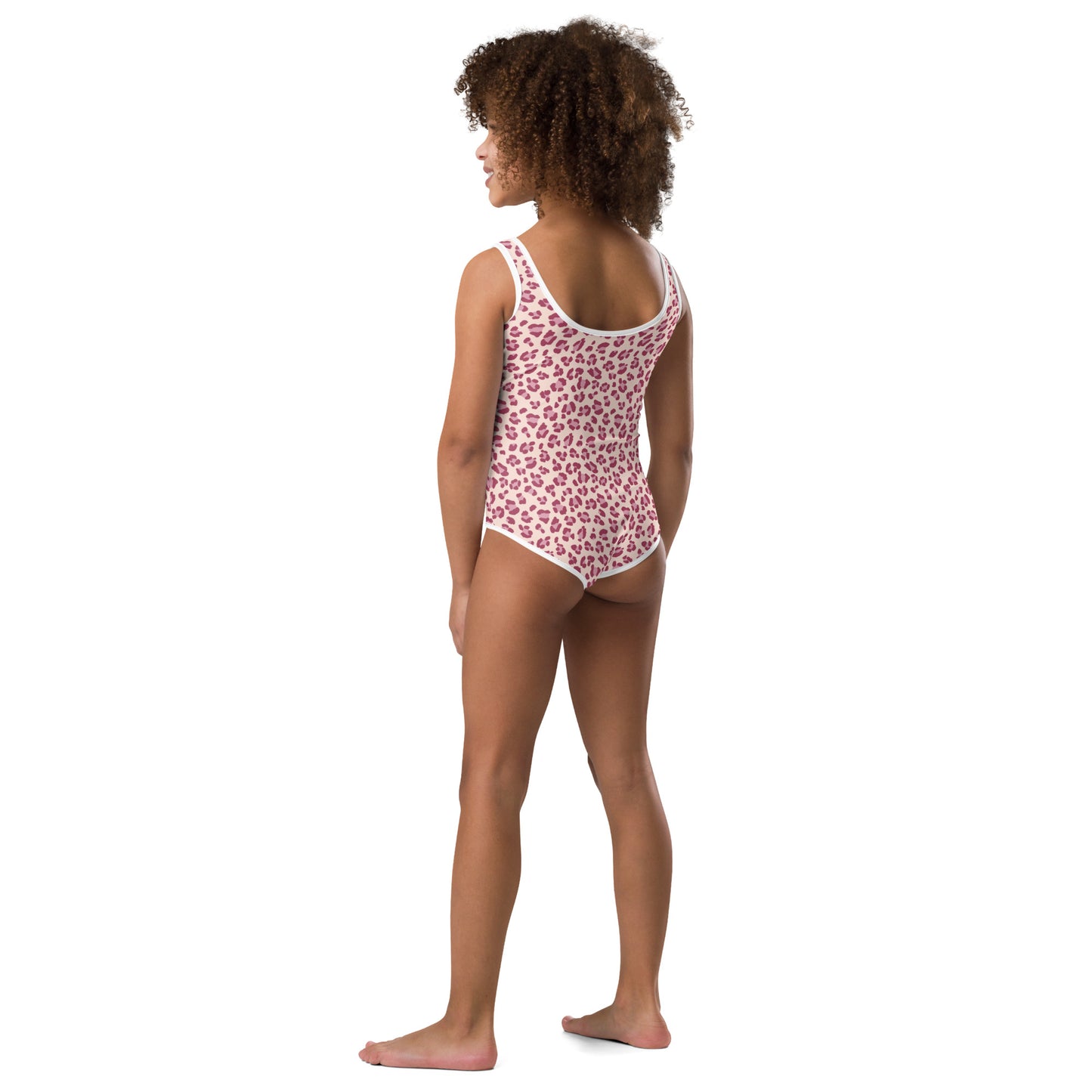 Kids Swimsuit - Pink Leopard Print