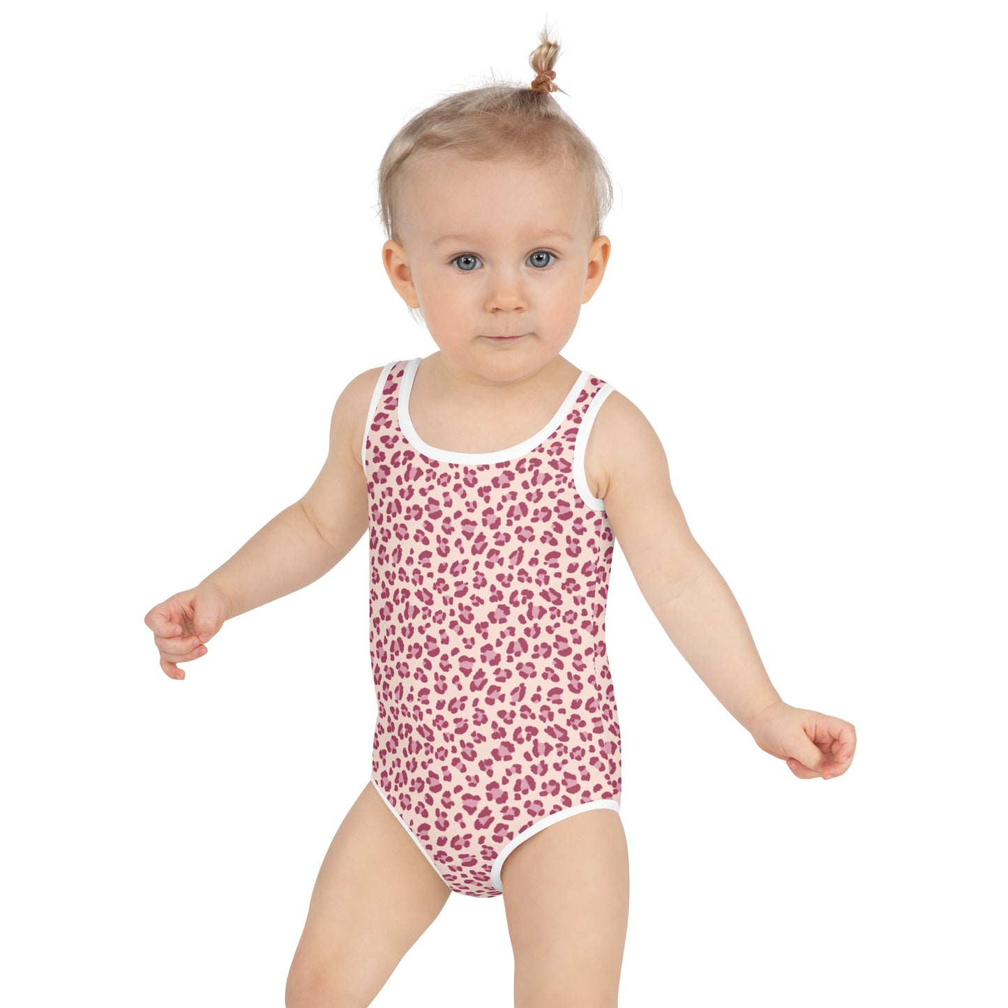 Kids Swimsuit - Pink Leopard Print