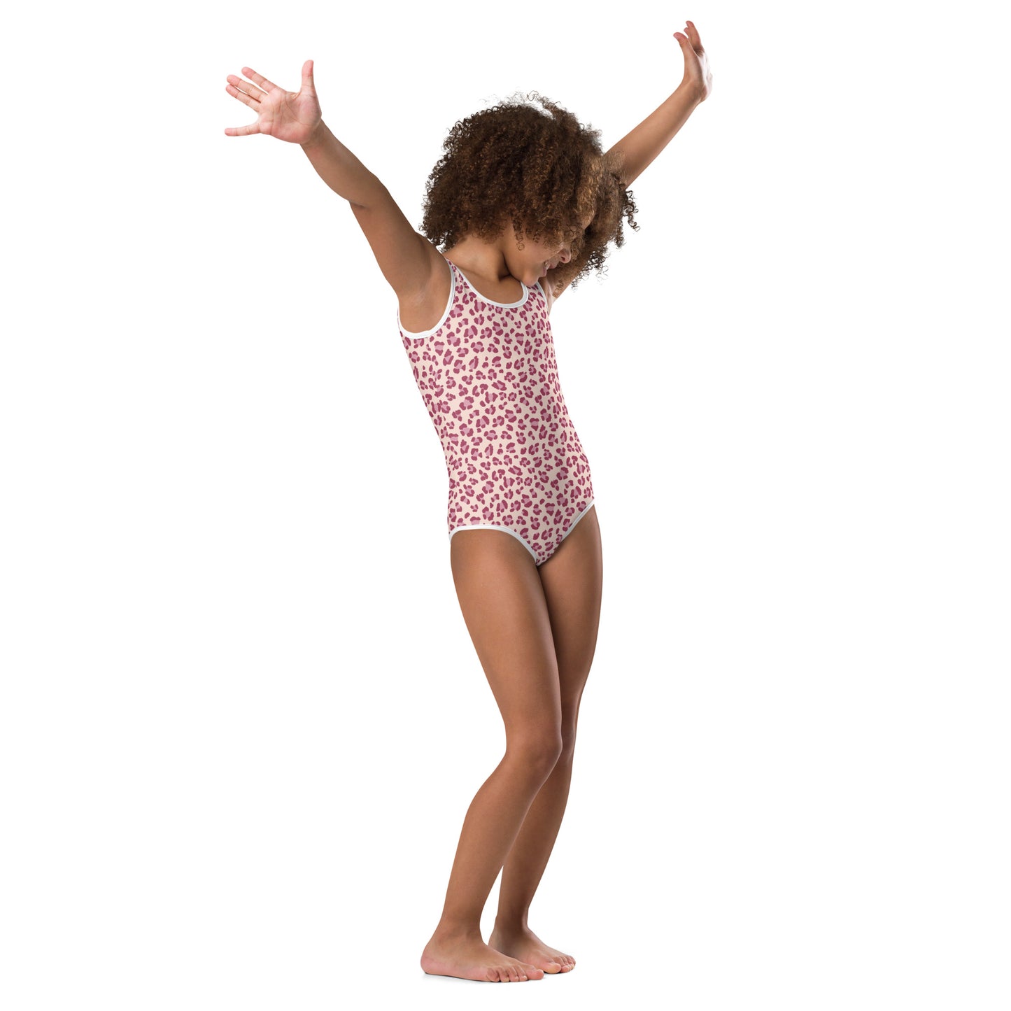 Kids Swimsuit - Pink Leopard Print