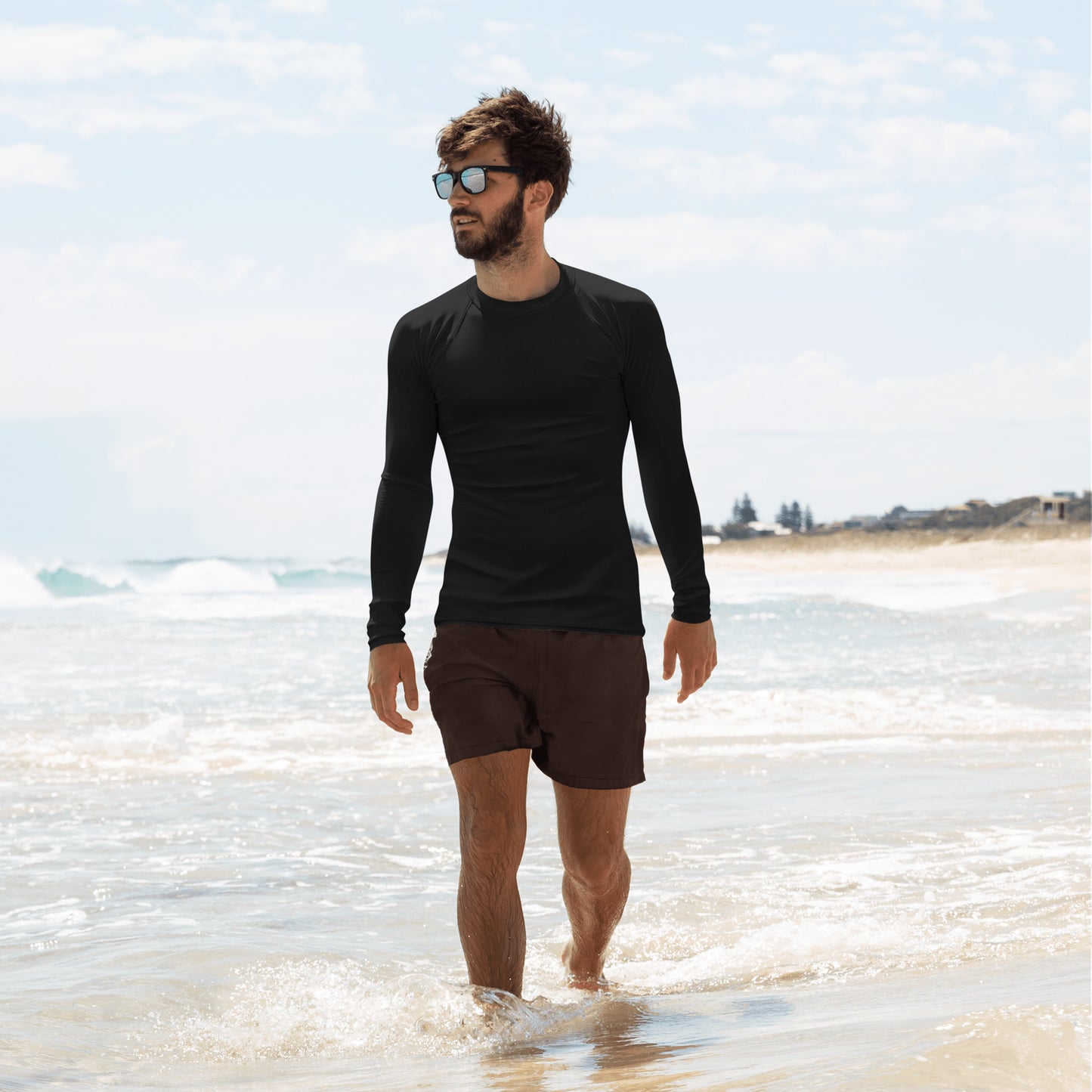 Men's Rash Guard - Midnight Black