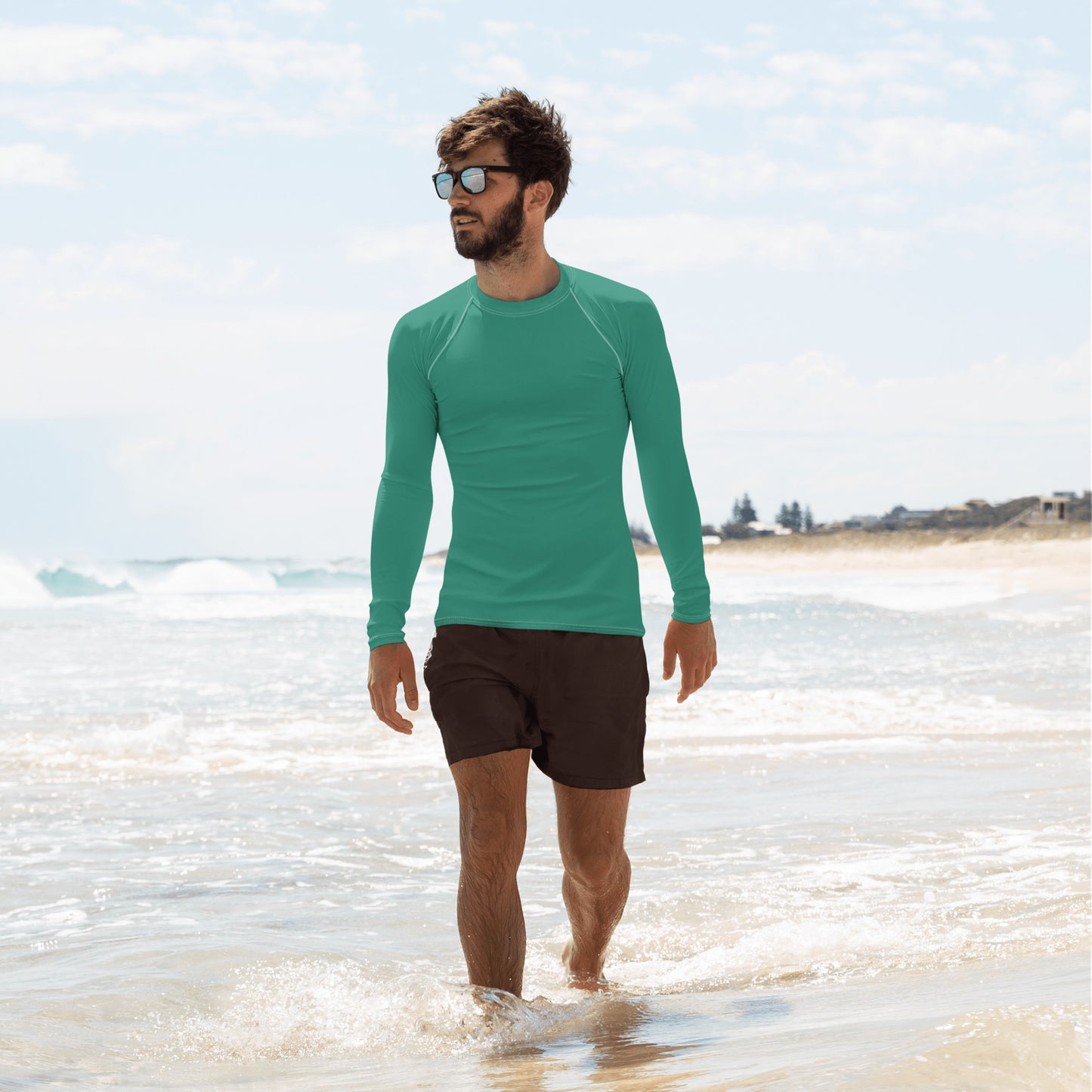 Men's Rash Guard - Emerald Reef