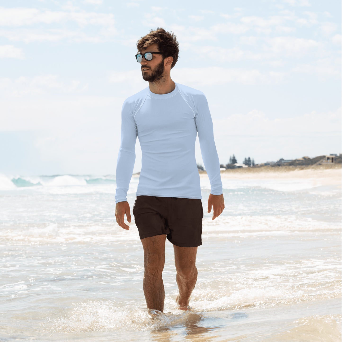 Men's Rash Guard - Hawkes Blue