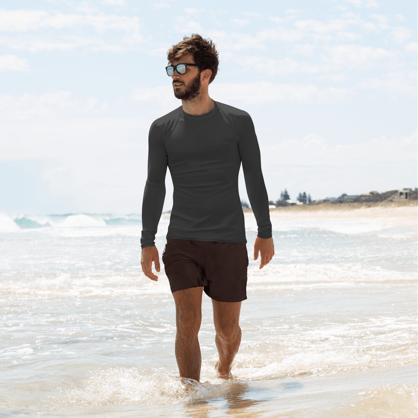 Men's Rash Guard - Charcoal Black