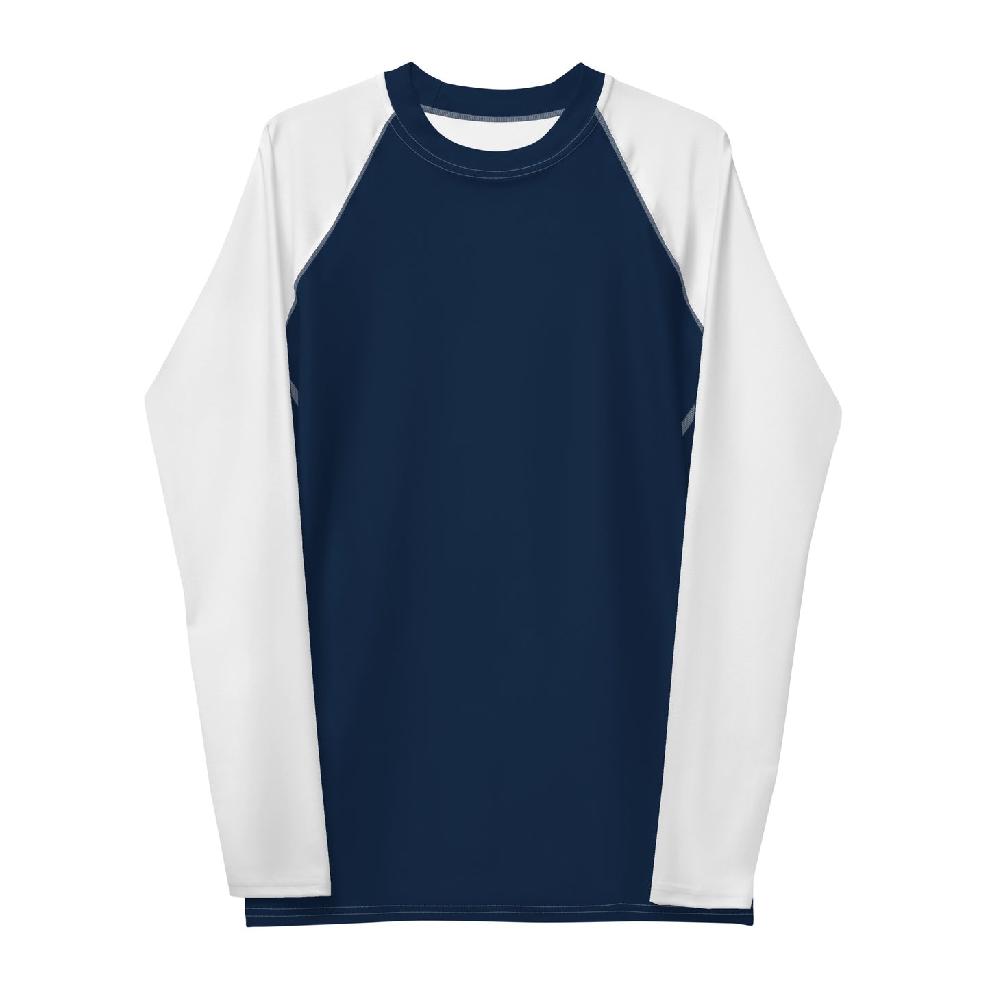 Men's Rash Guard - Navy Blue with White Sleeves
