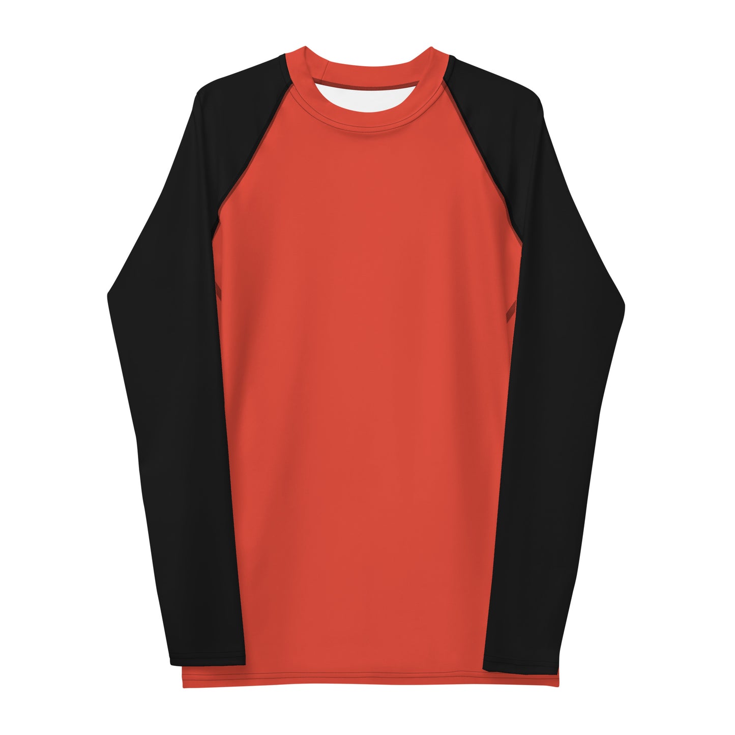 Men's Rash Guard - Cardinal Red with Black Sleeves