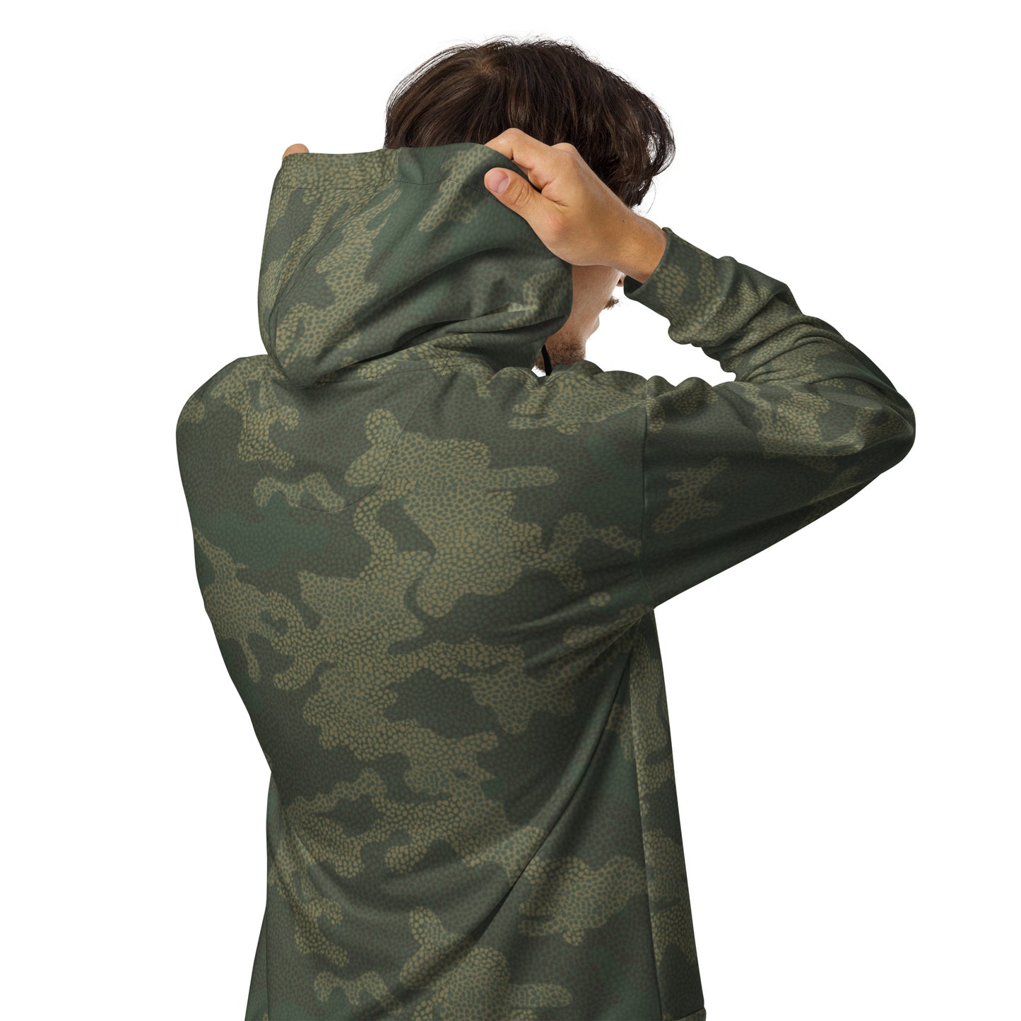 Klassischer Camo-Kapuzenpullover mit Reißverschluss für Herren