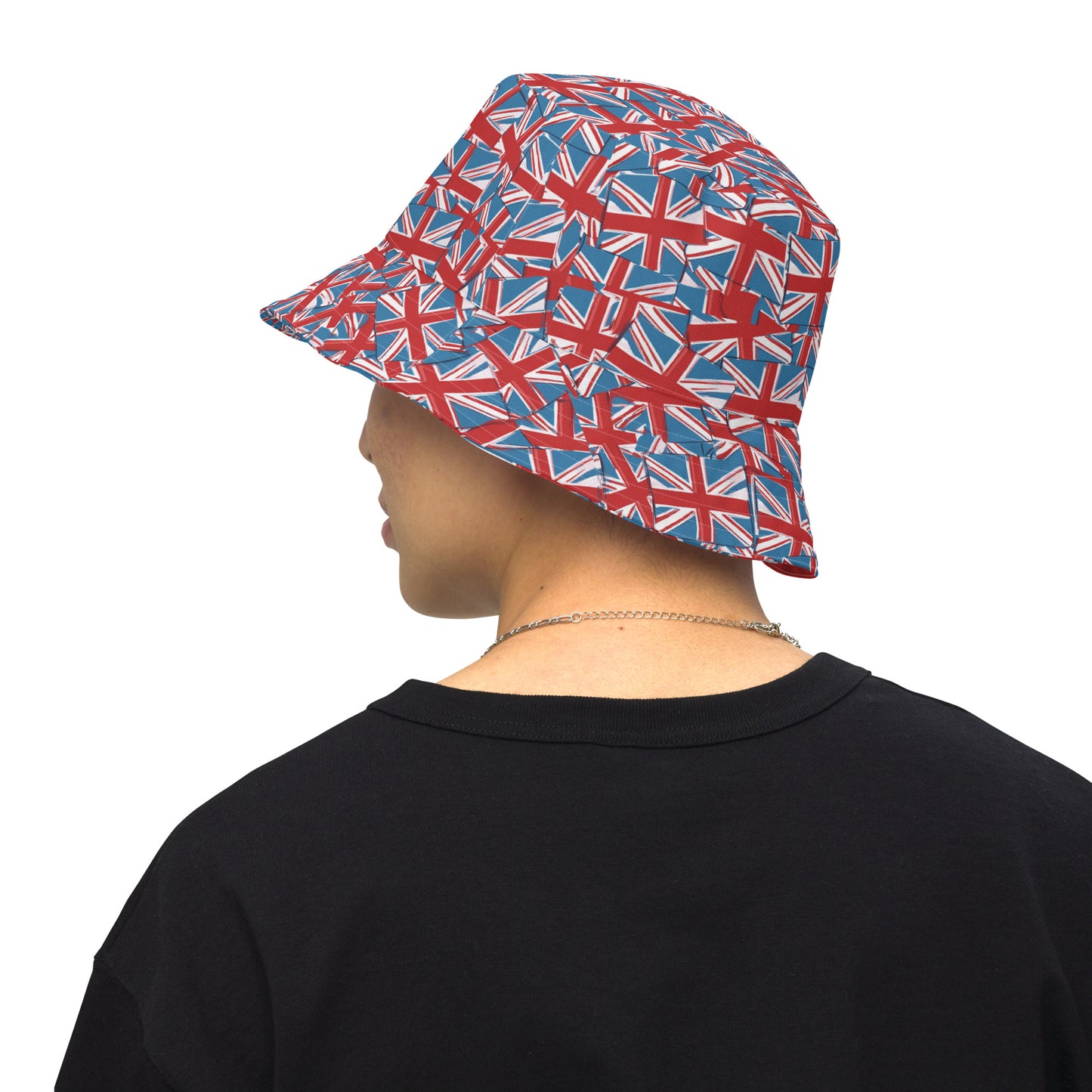 Reversible bucket hat - union flag print
