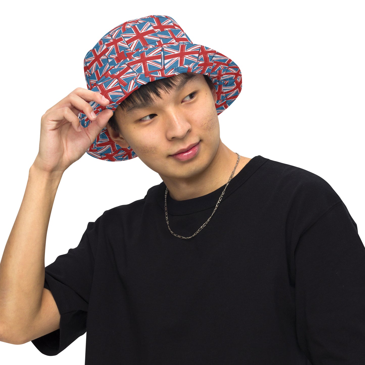 Reversible bucket hat - union flag print