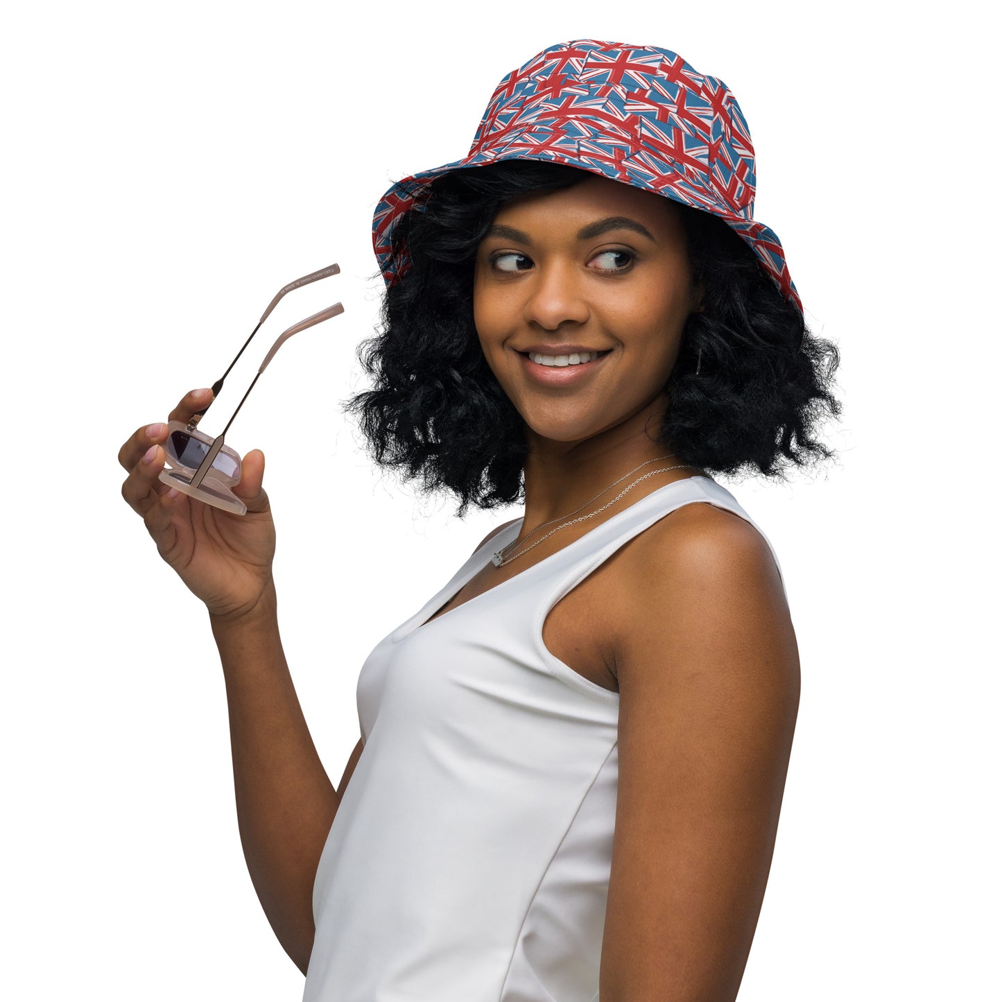 Reversible bucket hat - union flag print