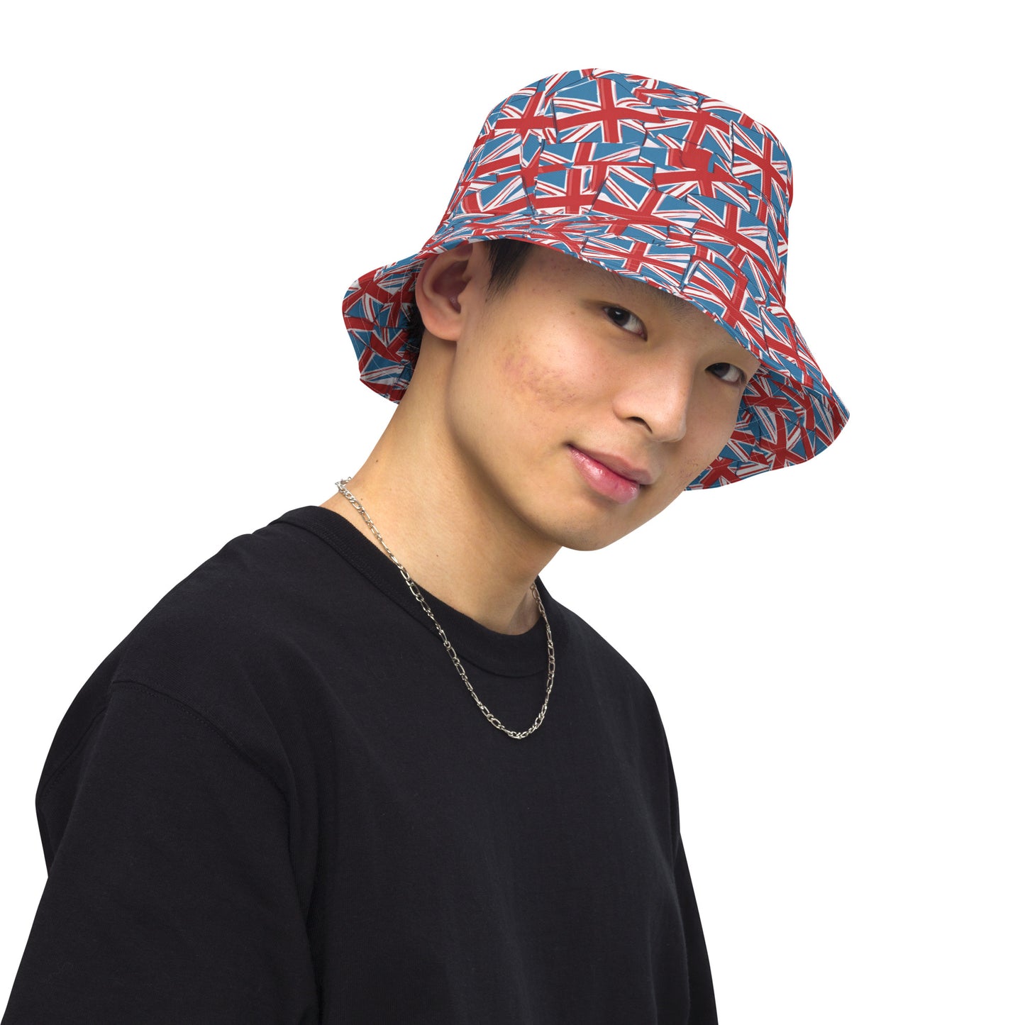 Reversible bucket hat - union flag print