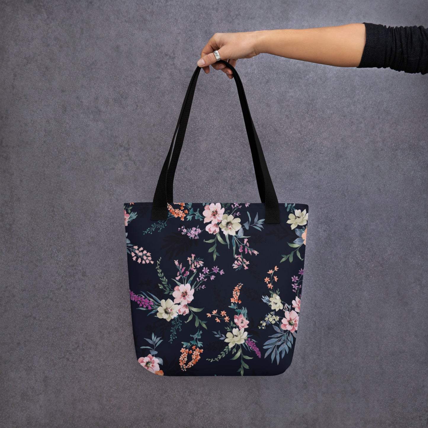Midnight Blossoms Tote