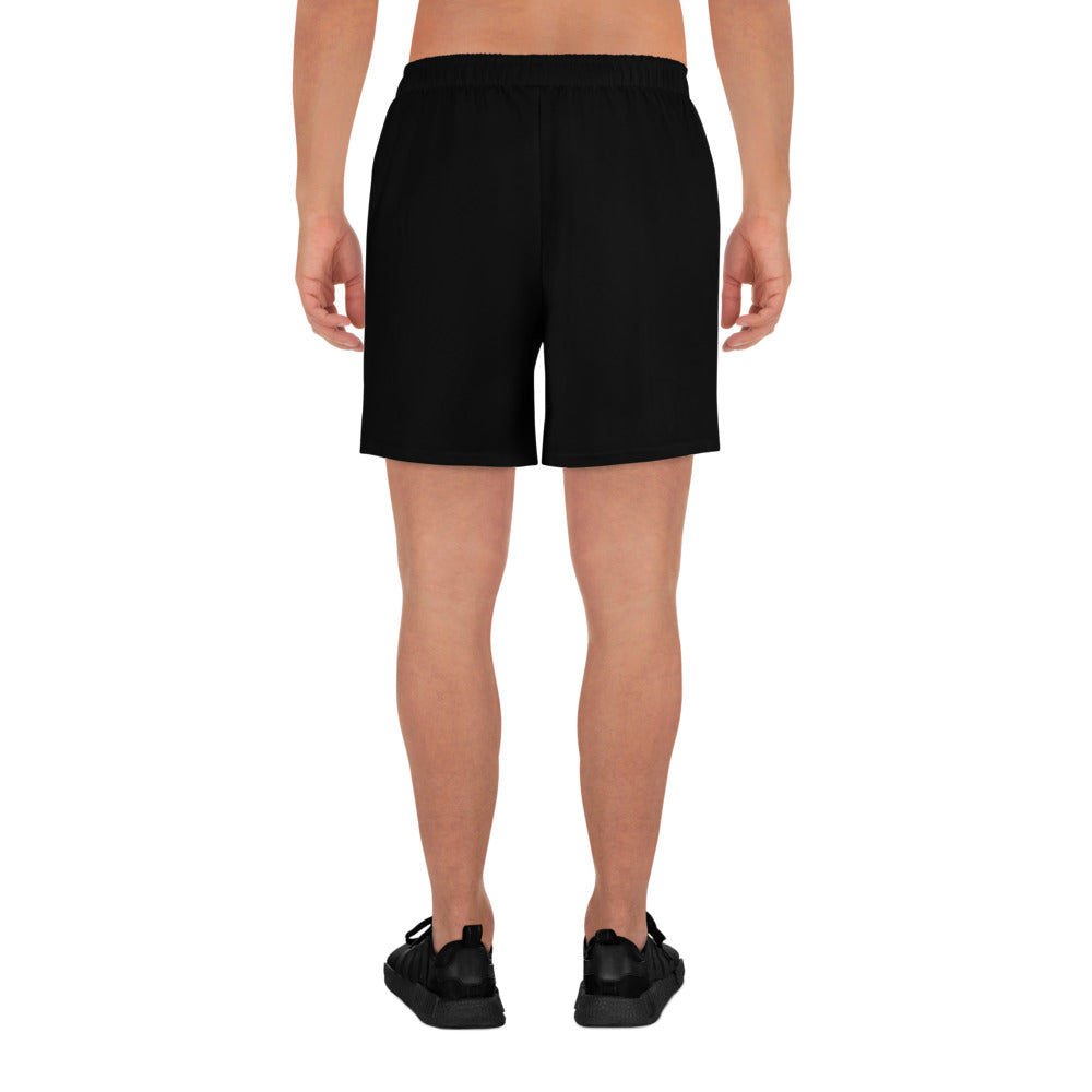 Herren-Performance-Sportshorts mit langer Passform – Mitternachtsschwarz