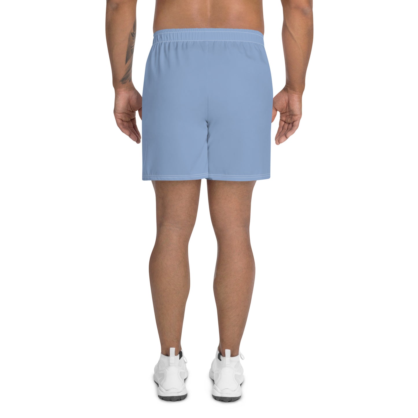 Herren-Performance-Sportshorts mit langer Passform – Stahlblau