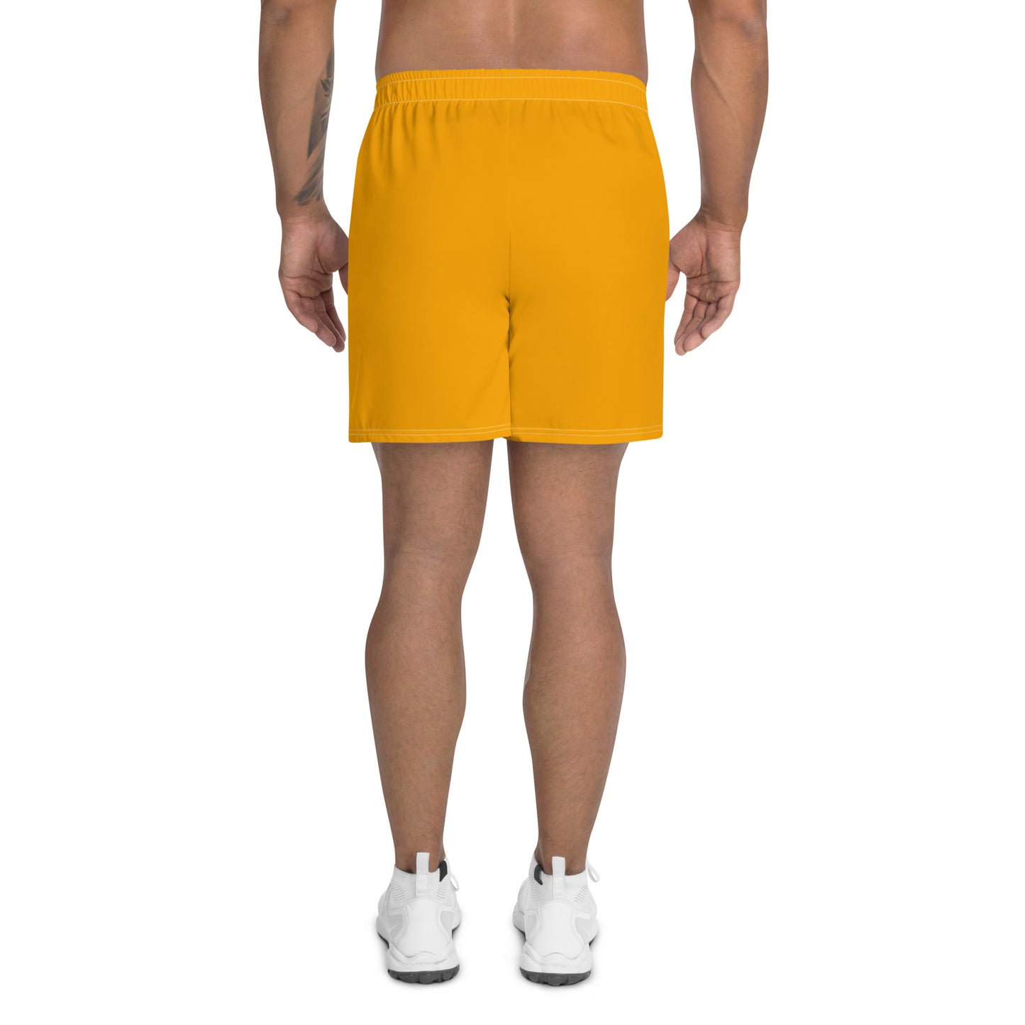 Herren-Performance-Sportshorts mit langer Passform – Mandarine