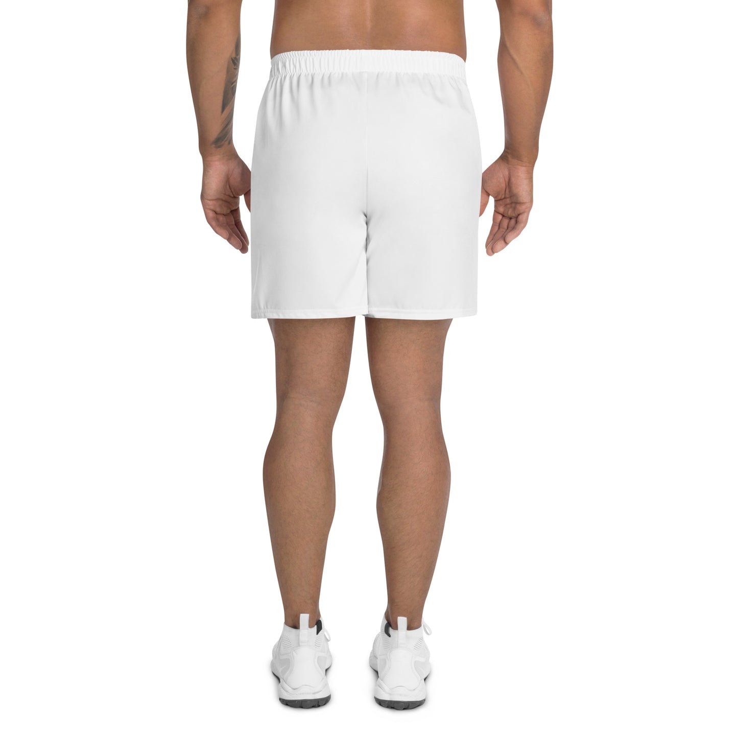 Herren-Performance-Sportshorts mit langer Passform – Strahlendes Weiß