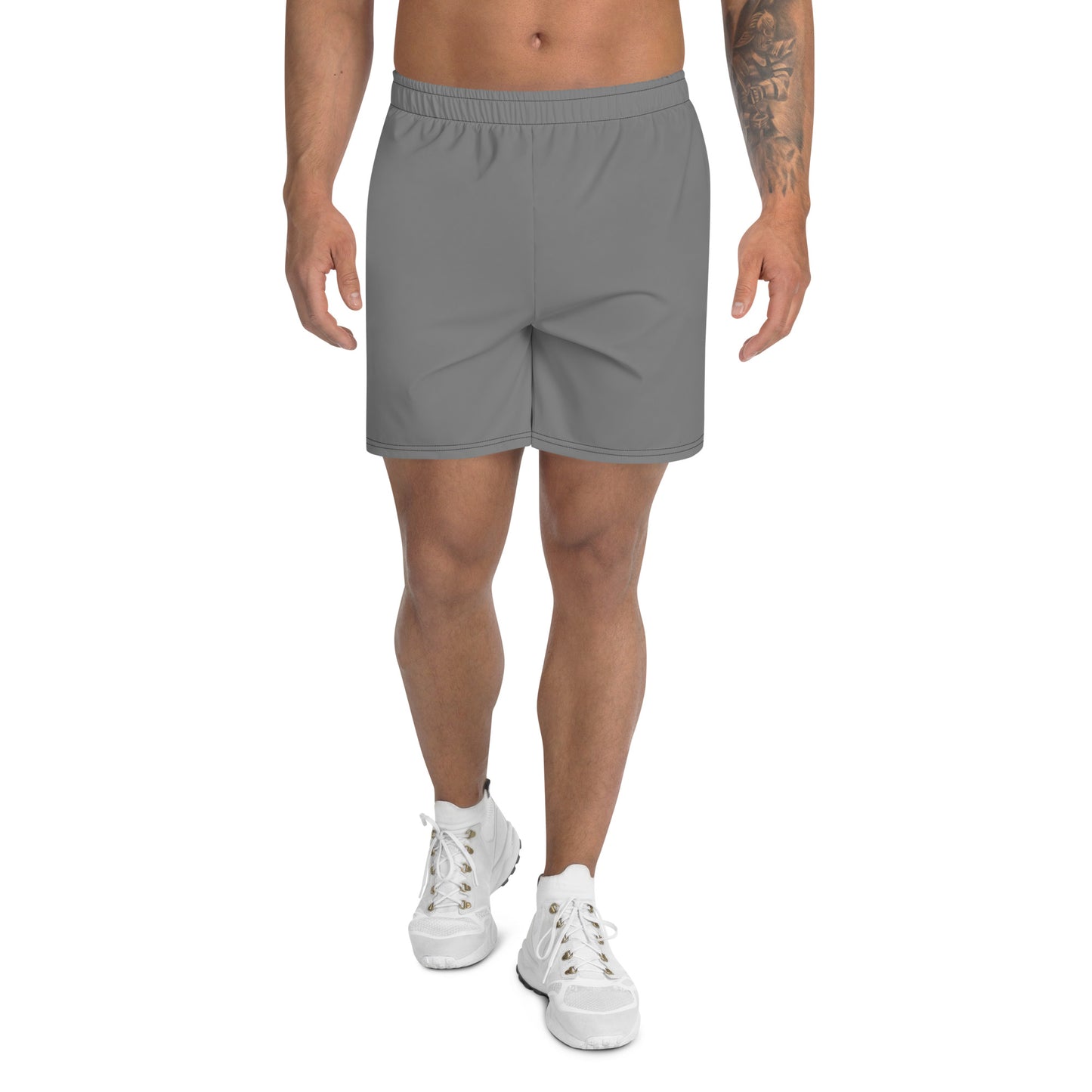 Men's Long Fit Performance Athletic Shorts - Heather Grey