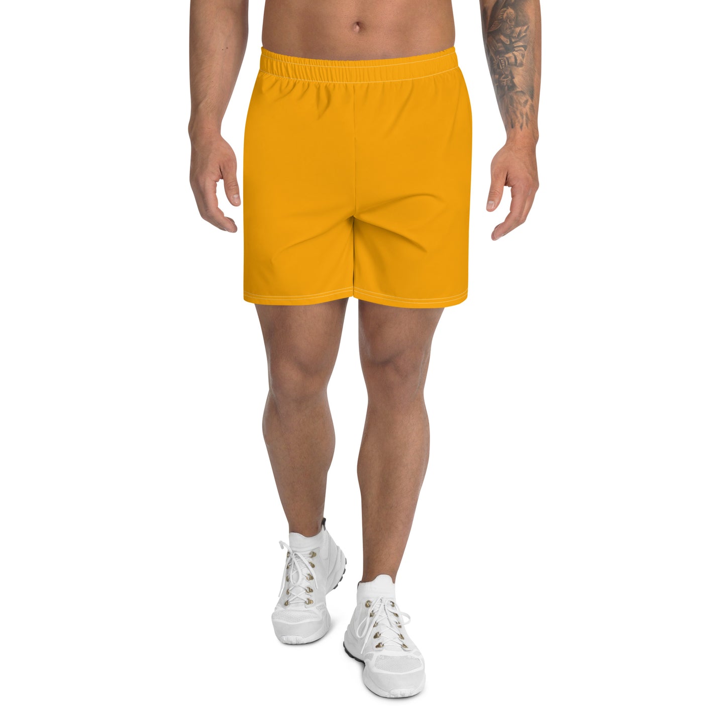 Men's Long Fit Performance Athletic Shorts - Tangerine