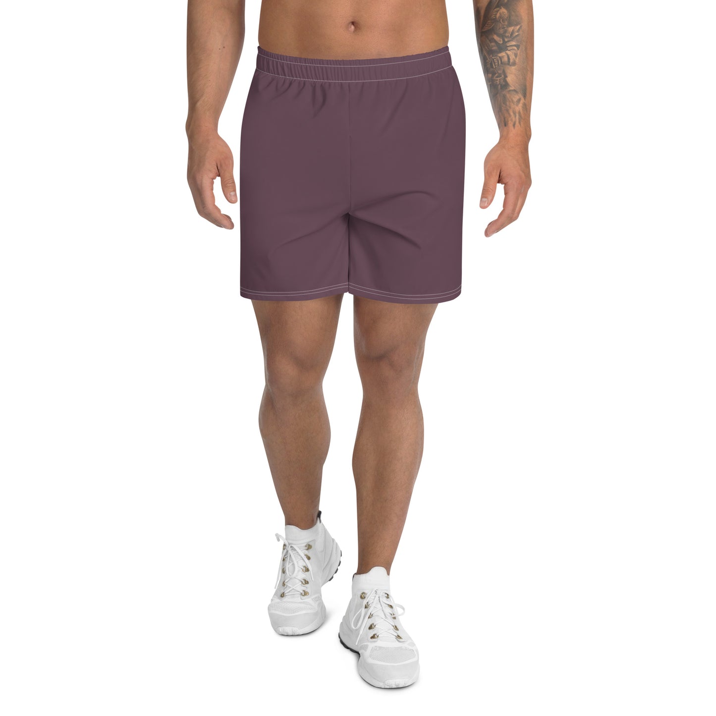 Men's Long Fit Performance Athletic Shorts - Smoky Plum