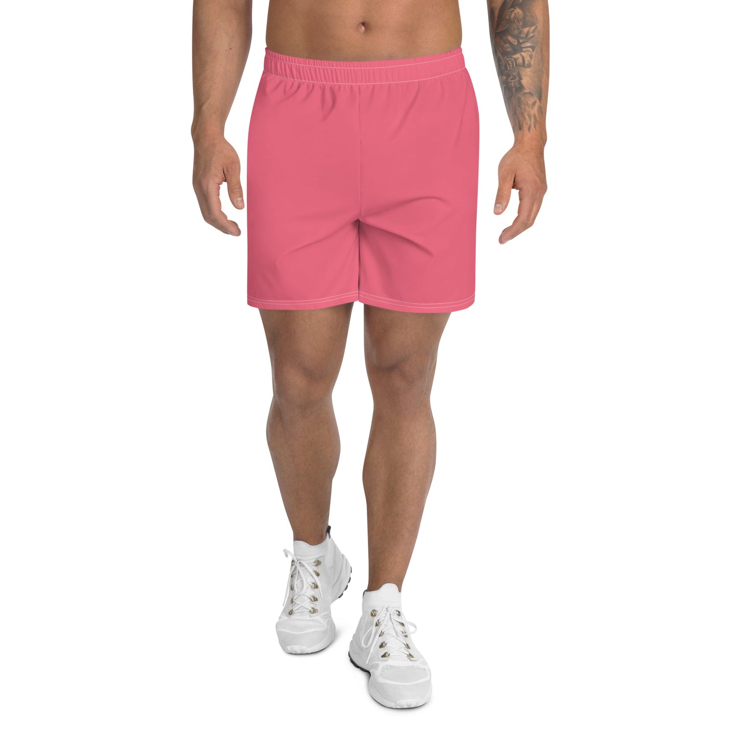 Men's Long Fit Performance Athletic Shorts - Brick Dust