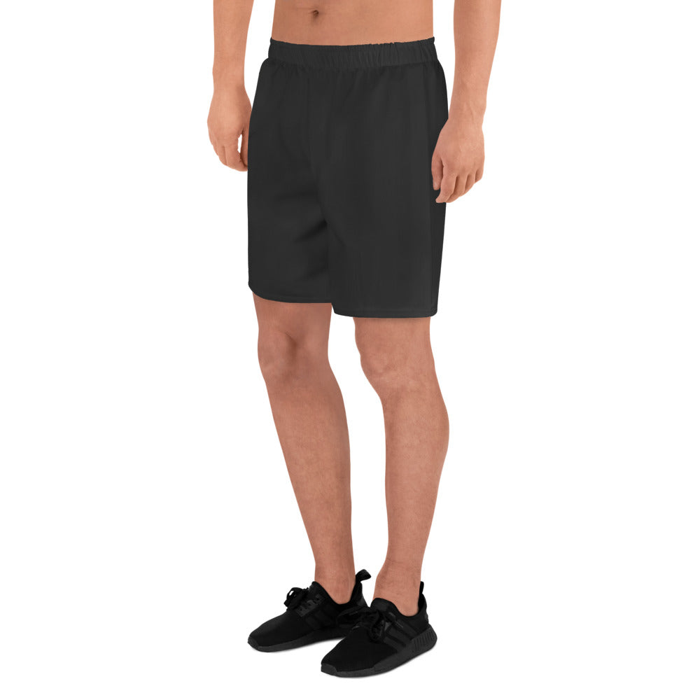 Men's Long Fit Performance Athletic Shorts - Charcoal Black