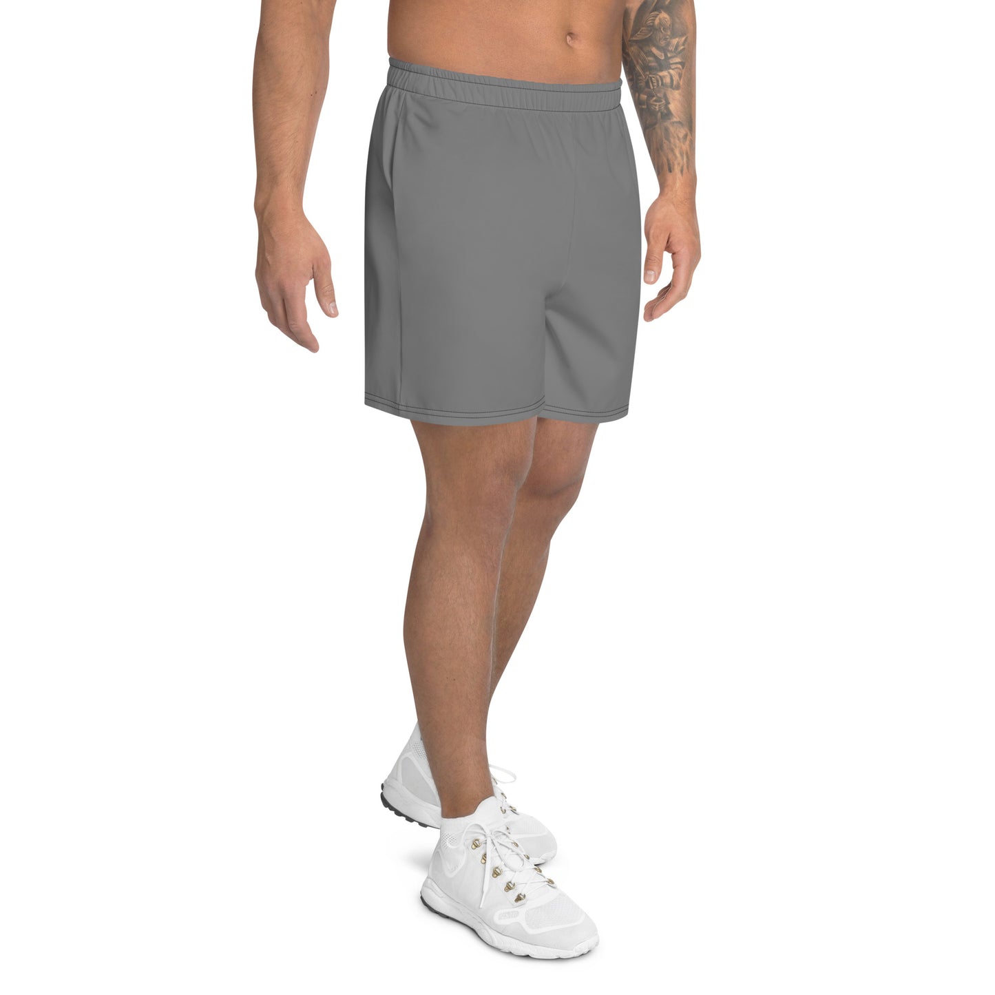 Men's Long Fit Performance Athletic Shorts - Heather Grey
