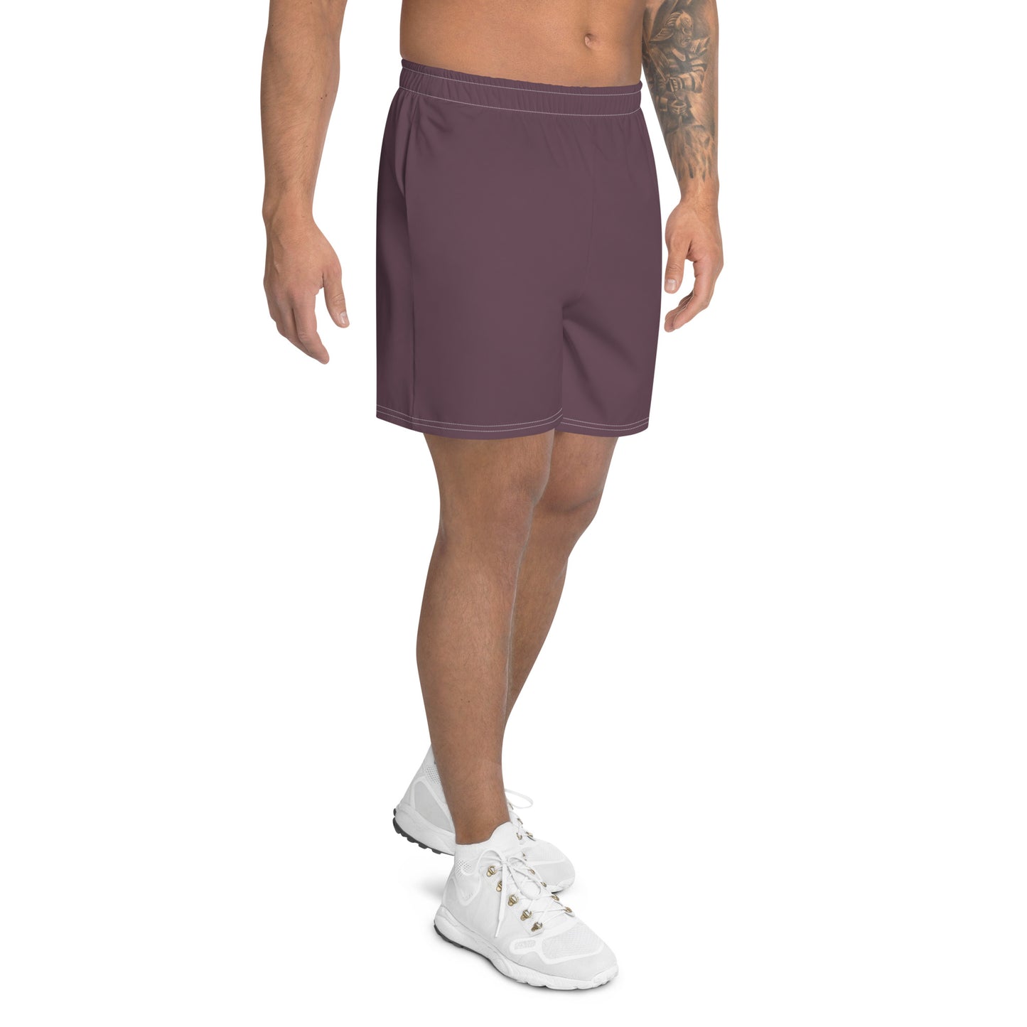 Men's Long Fit Performance Athletic Shorts - Smoky Plum