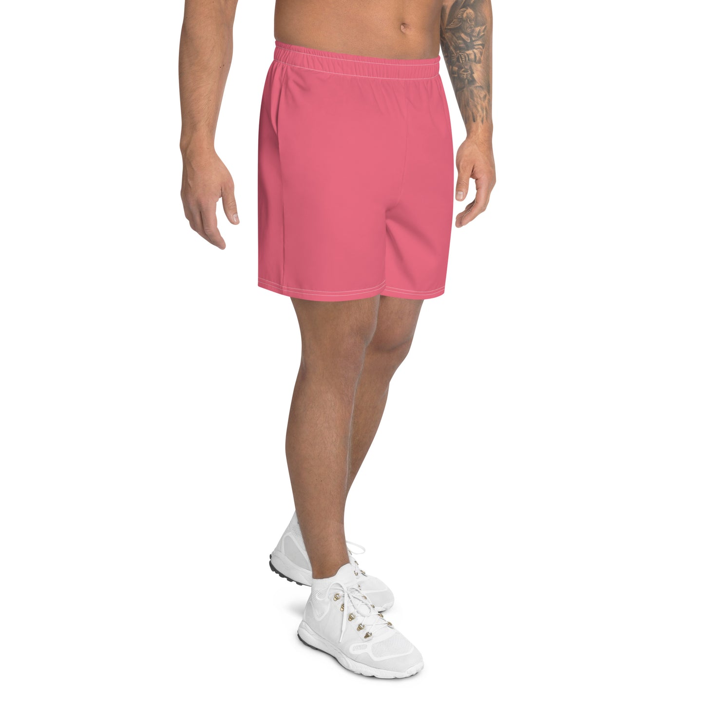 Men's Long Fit Performance Athletic Shorts - Brick Dust