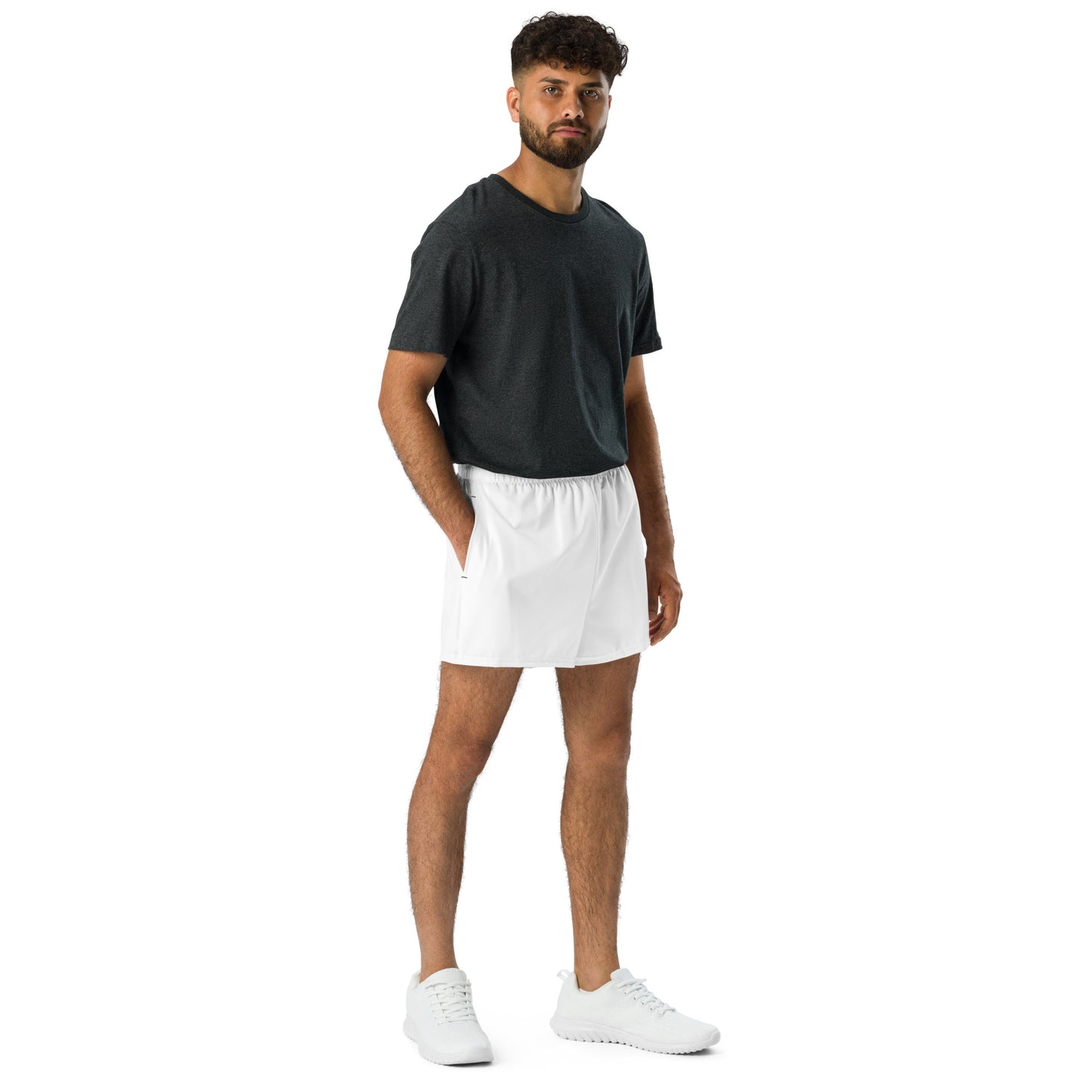 Men's Performance Athletic Shorts - Crisp White