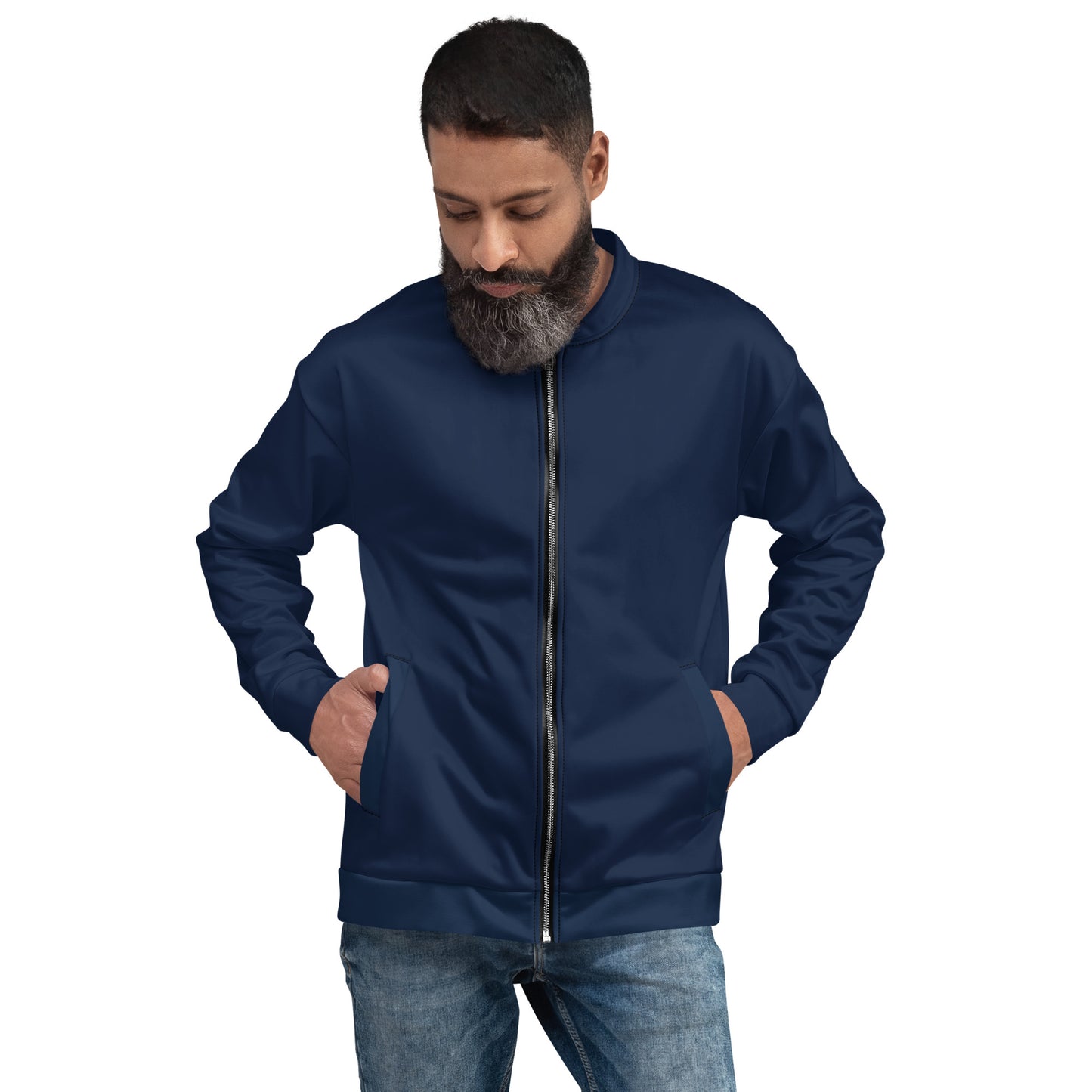 Men's Bomber Jacket - Navy Blue